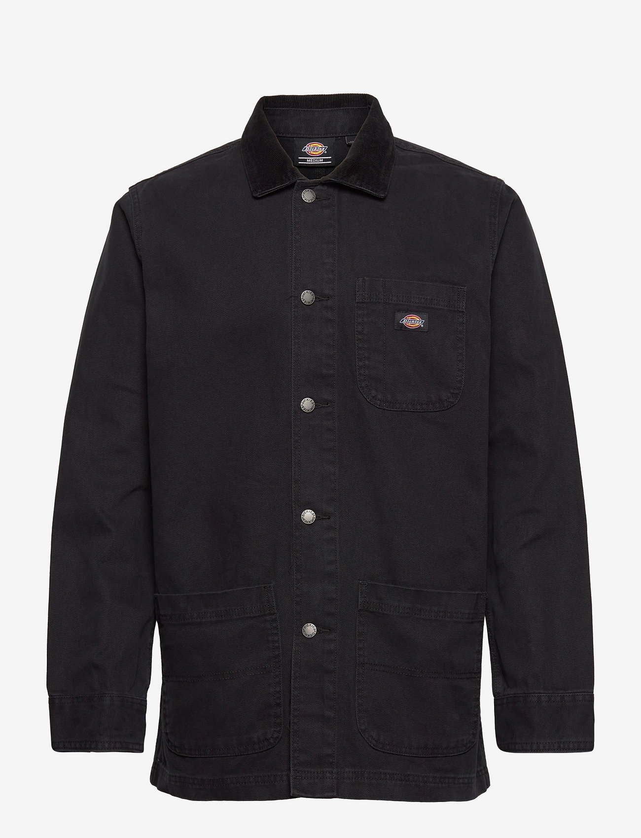 Dickies - DUCK UNLINED CHORE JACKET - kevättakit - stone washed black - 0