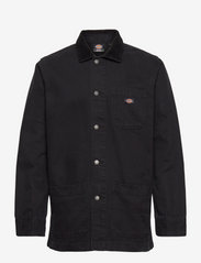 Dickies - DUCK UNLINED CHORE JACKET - spring jackets - stone washed black - 0