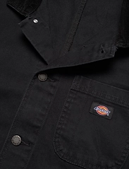 Dickies - DUCK UNLINED CHORE JACKET - kevättakit - stone washed black - 2