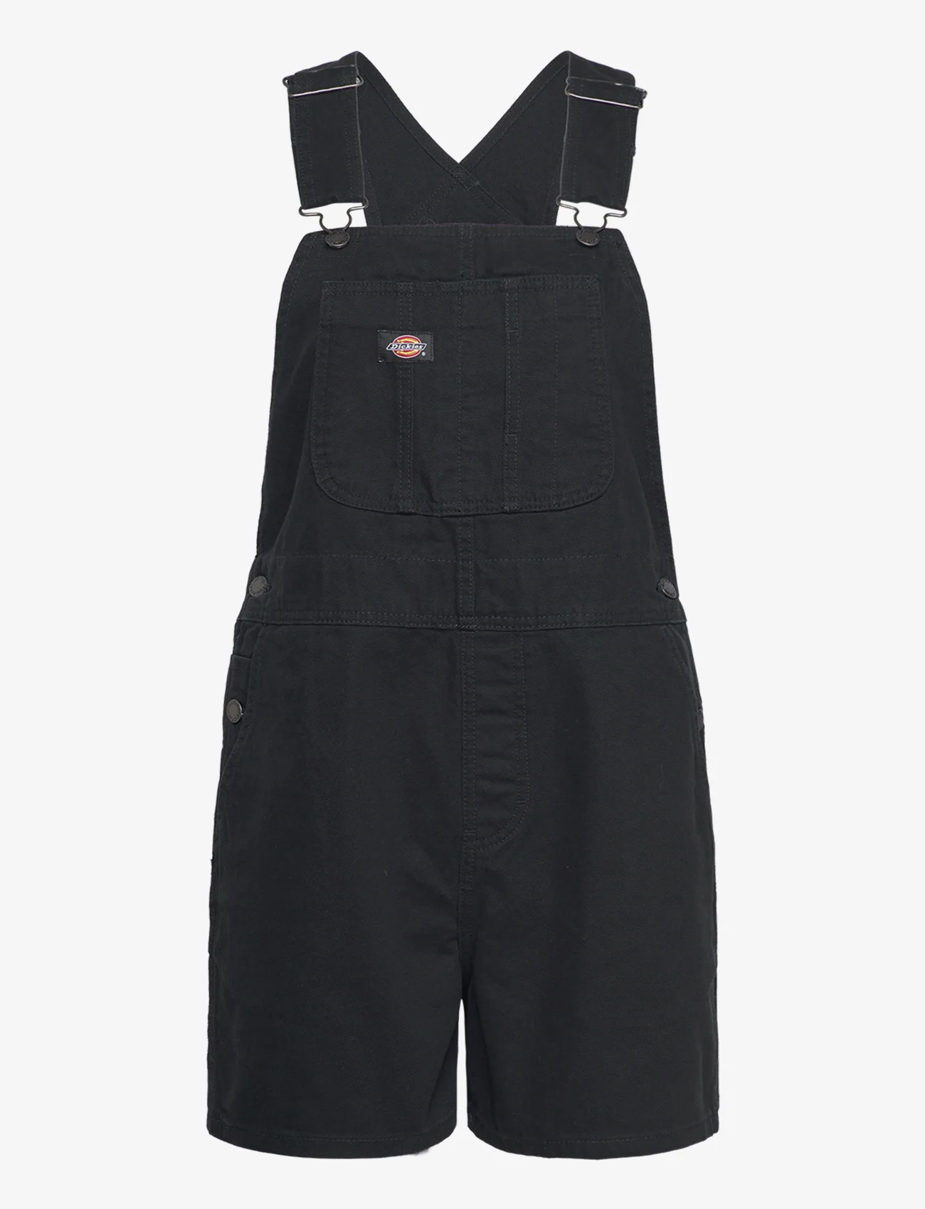 Dickies - DICKIES DUCK CANVAS SHORT BIB W - overalls - stone washed black - 0