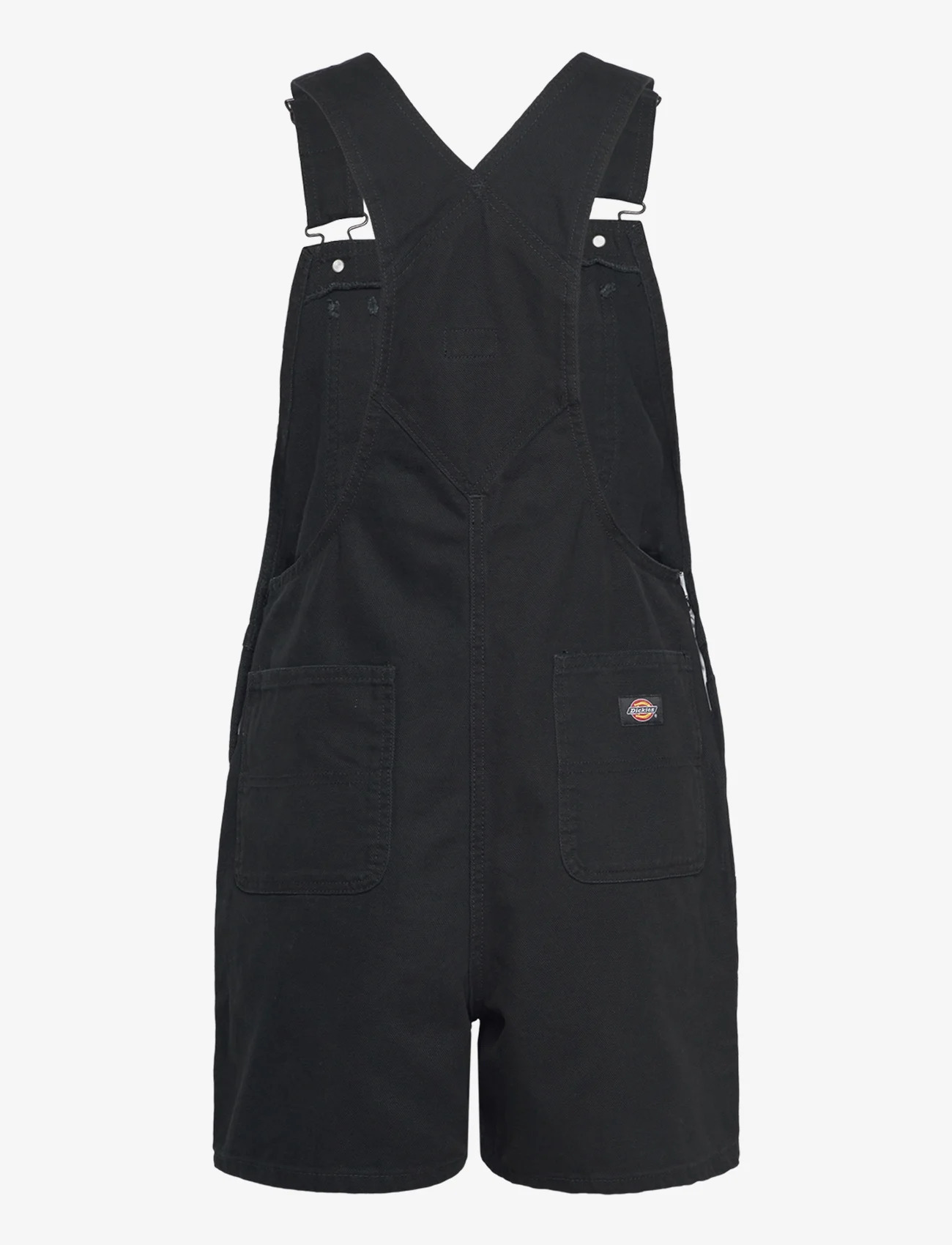 Dickies - DICKIES DUCK CANVAS SHORT BIB W - overalls - stone washed black - 1
