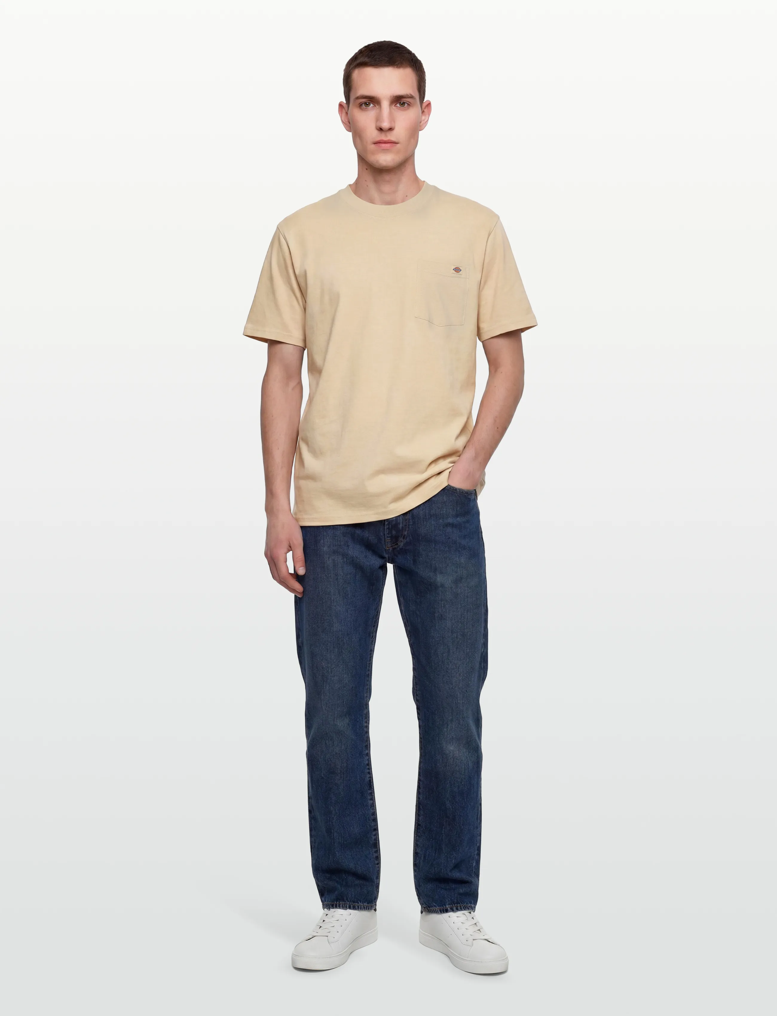 Dickies LURAY POCKET TEE SS - T-Shirts - WOOD ASH / cream