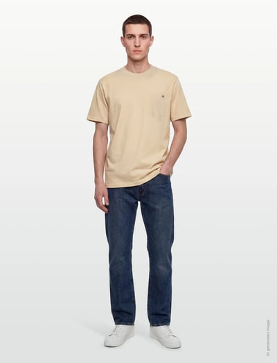 Dickies LURAY POCKET TEE SS - Short-sleeved t-shirts - WOOD ASH / cream