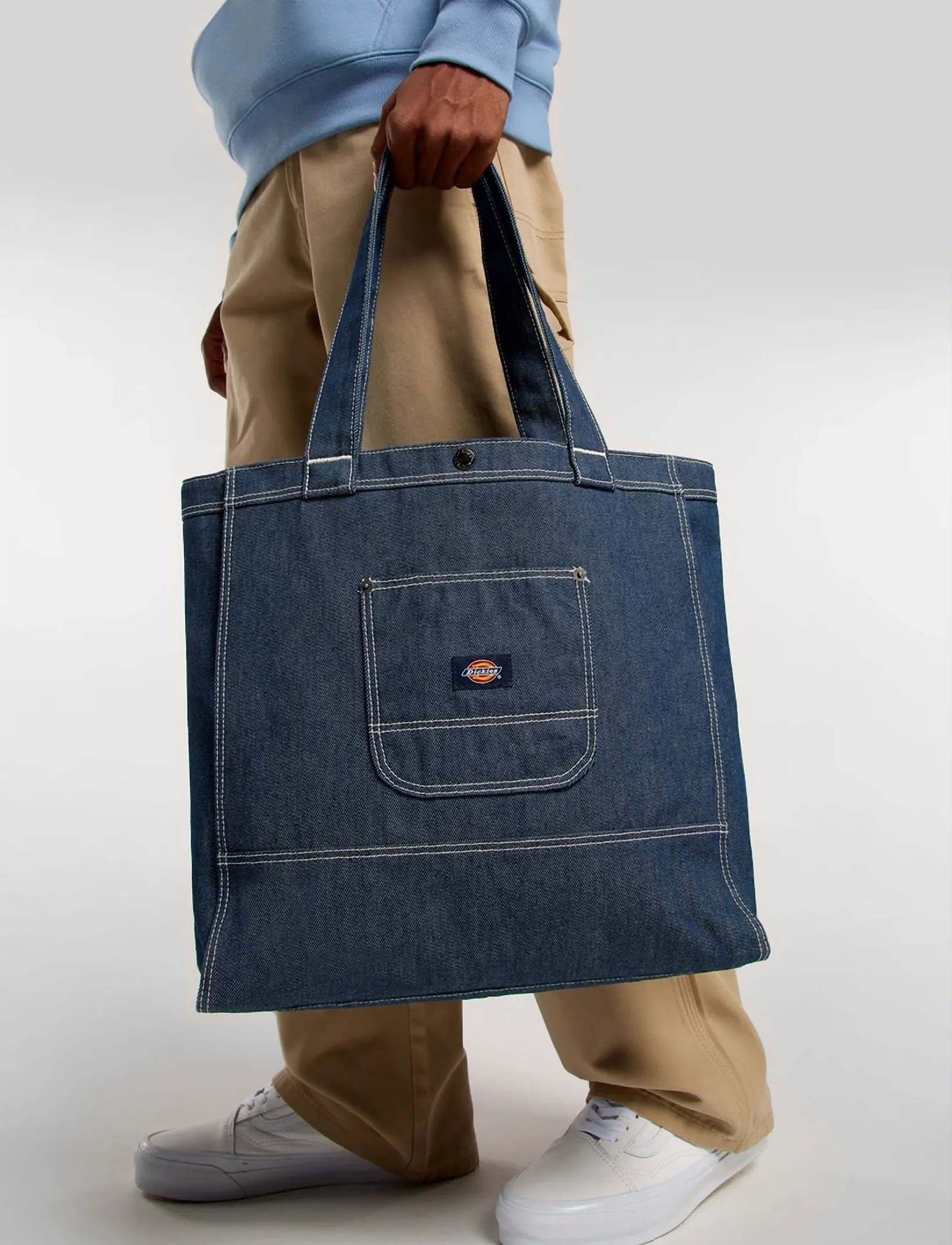 Dickies Denim Tote Bag, Mænd, Denim Tote Bag, Navy, Str: ONE SIZE