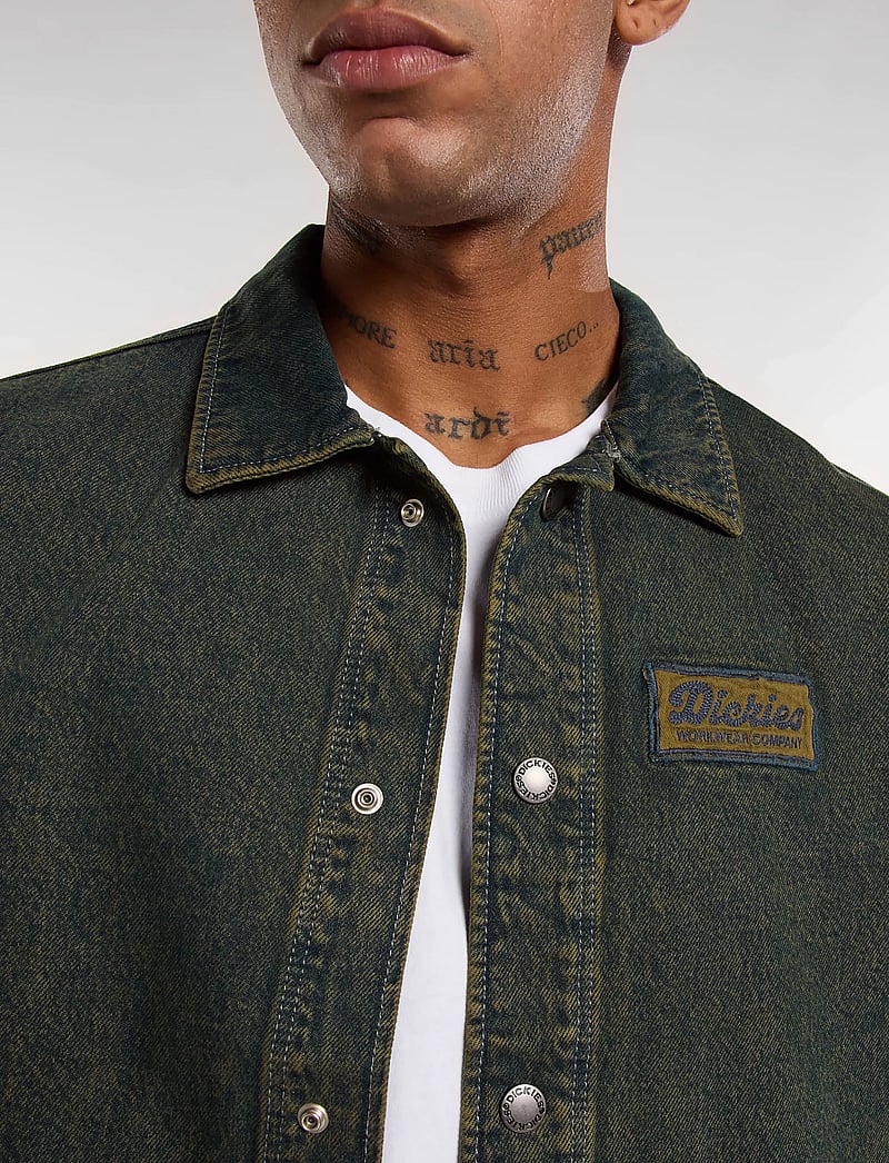 Dickies - LEWISTOWN DENIM JACKET - ofodrade jeansjackor - green tone fade - 4
