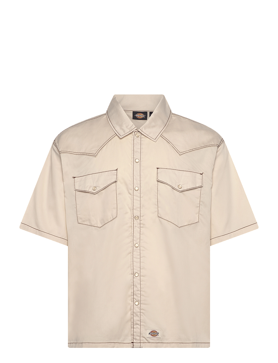 Dickies - RIVER RANCH WORK SHIRT SS - lühikeste varrukatega särgid - whitecap gray - 1