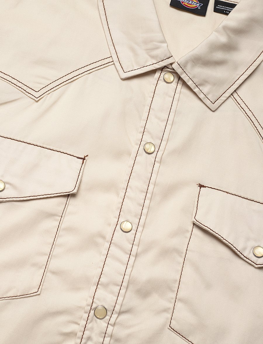 Dickies - RIVER RANCH WORK SHIRT SS - lühikeste varrukatega särgid - whitecap gray - 4