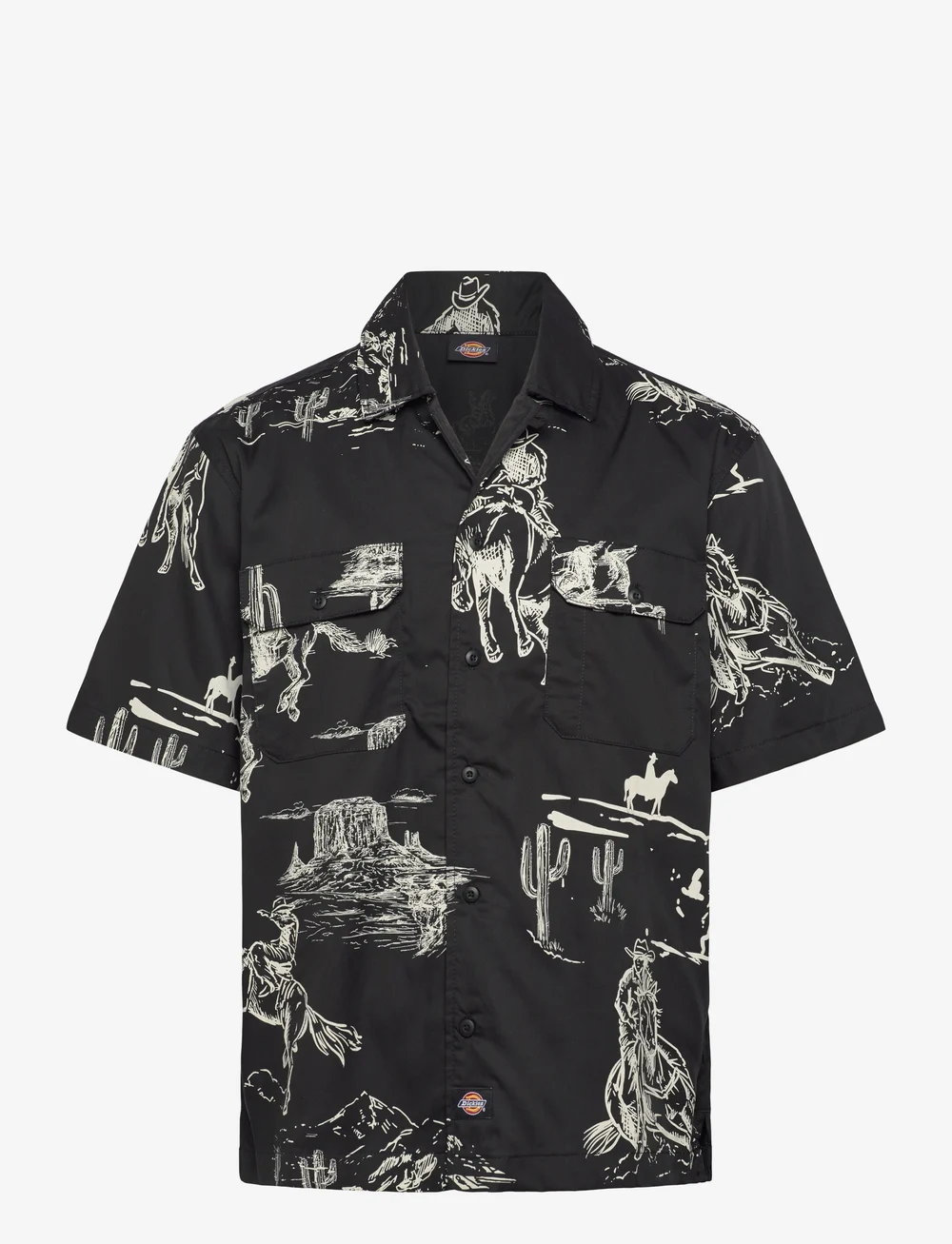 Dickies - SAVAGE WORK SHIRT - lühikeste varrukatega särgid - black - 1