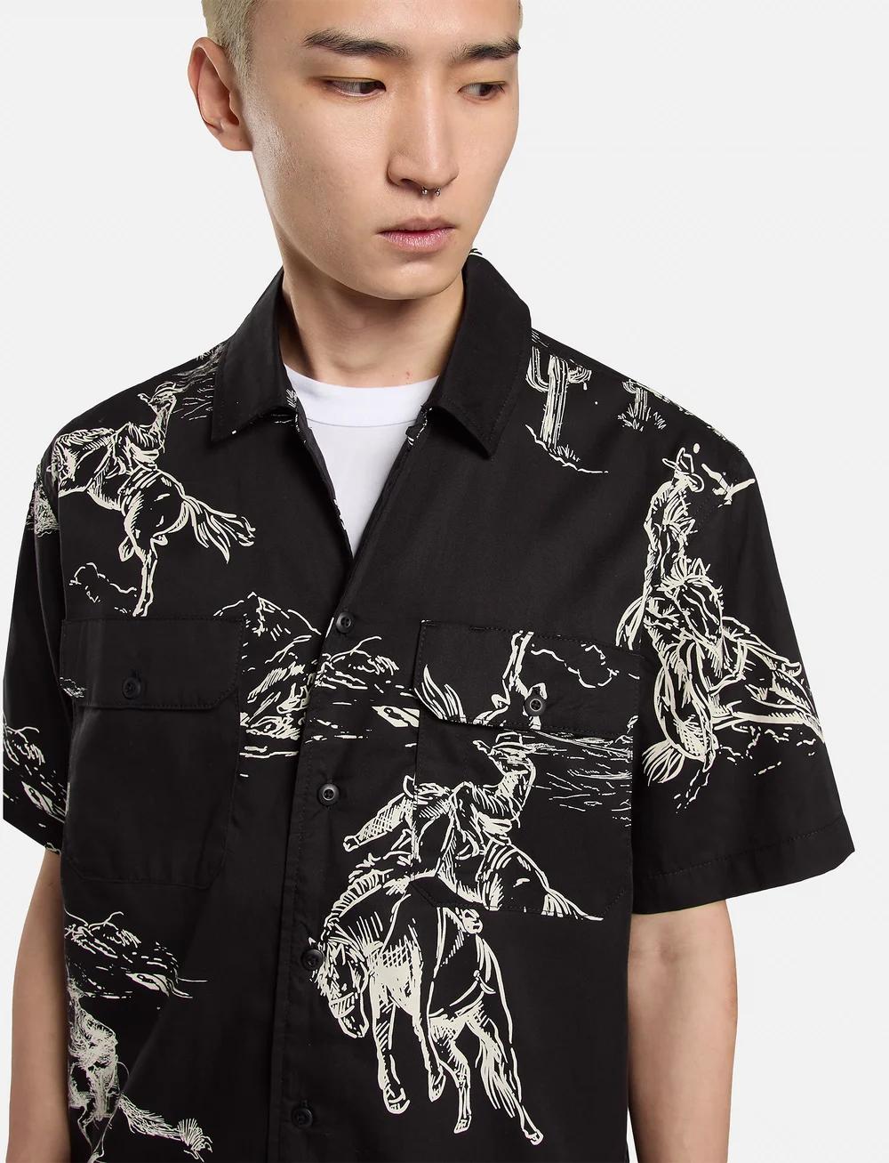 Dickies - SAVAGE WORK SHIRT - lühikeste varrukatega särgid - black - 4