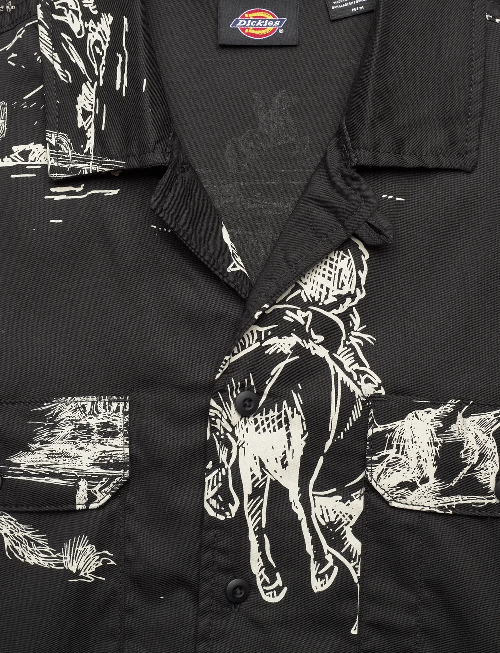 Dickies - SAVAGE WORK SHIRT - lühikeste varrukatega särgid - black - 5