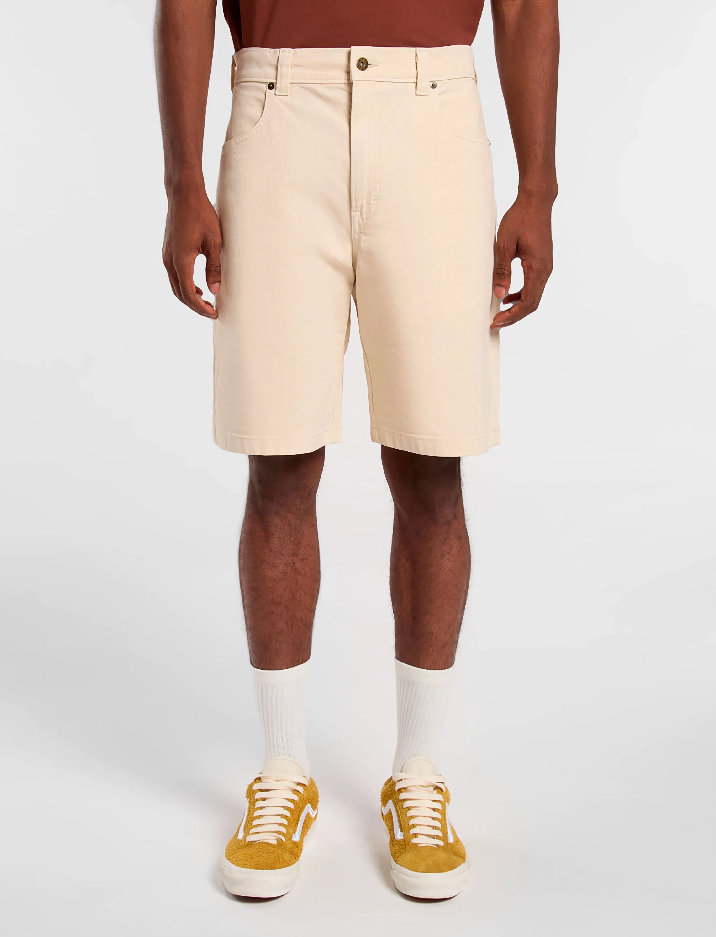 Dickies RIVER RANCH WORK SHORT - Lühikesed püksid - WHITECAP GRAY / cream