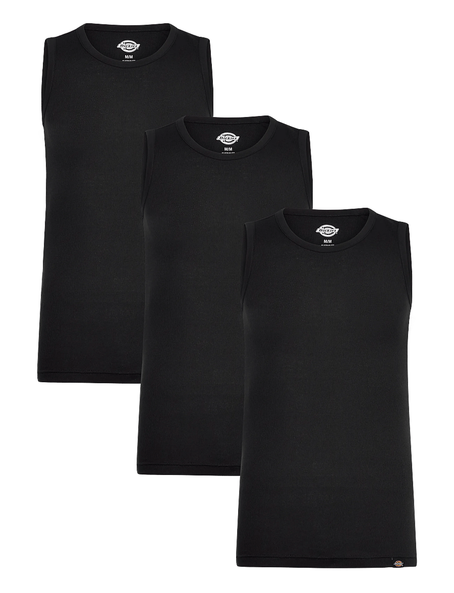 Dickies - AMSTERDAM 3 PACK VEST - tank tops - black - 0