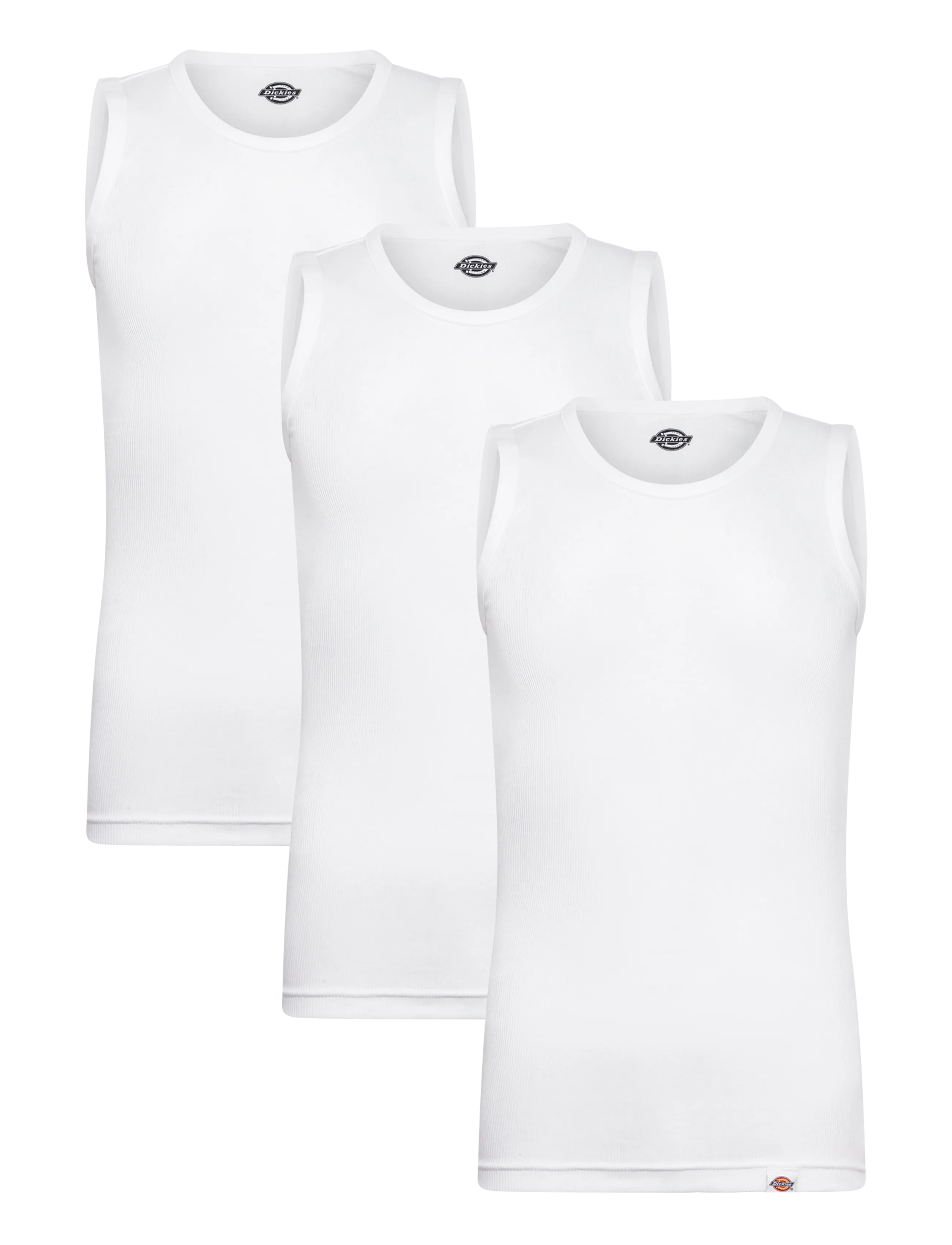 Dickies AMSTERDAM 3 PACK VEST - Tank Tops - WHITE / white