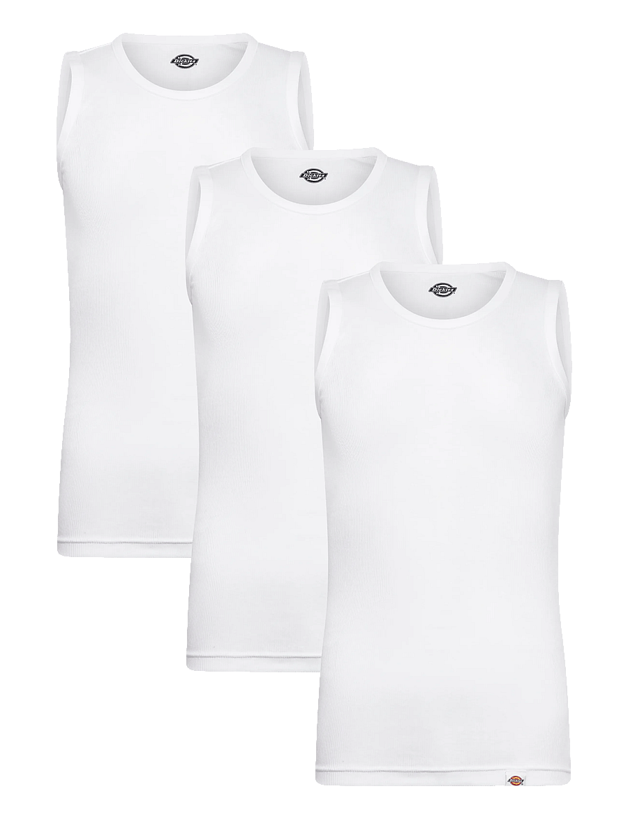 Dickies - AMSTERDAM 3 PACK VEST - tank tops - white - 0