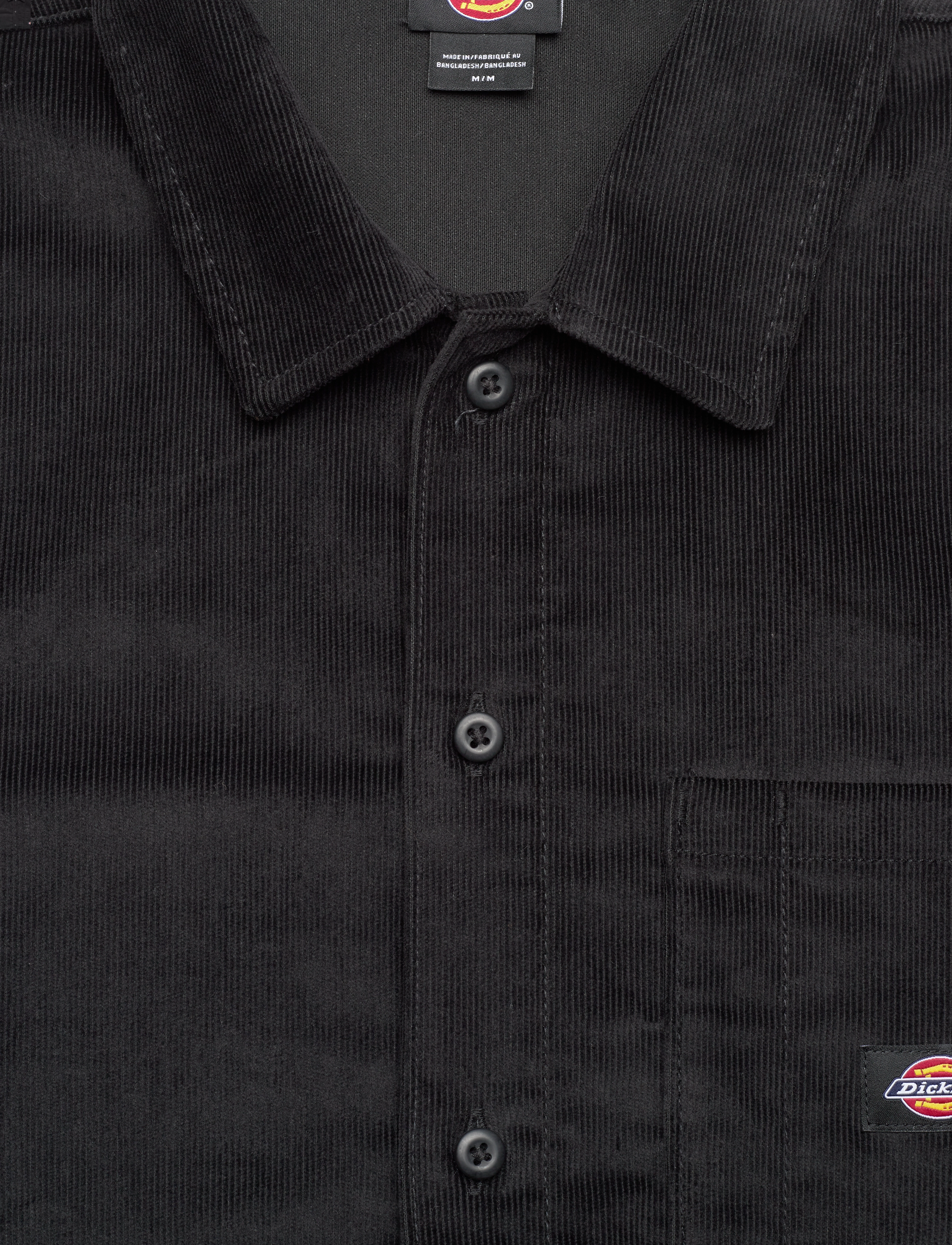 Dickies - M CORDUROY SHIRT LS - cordhemden - black - 2