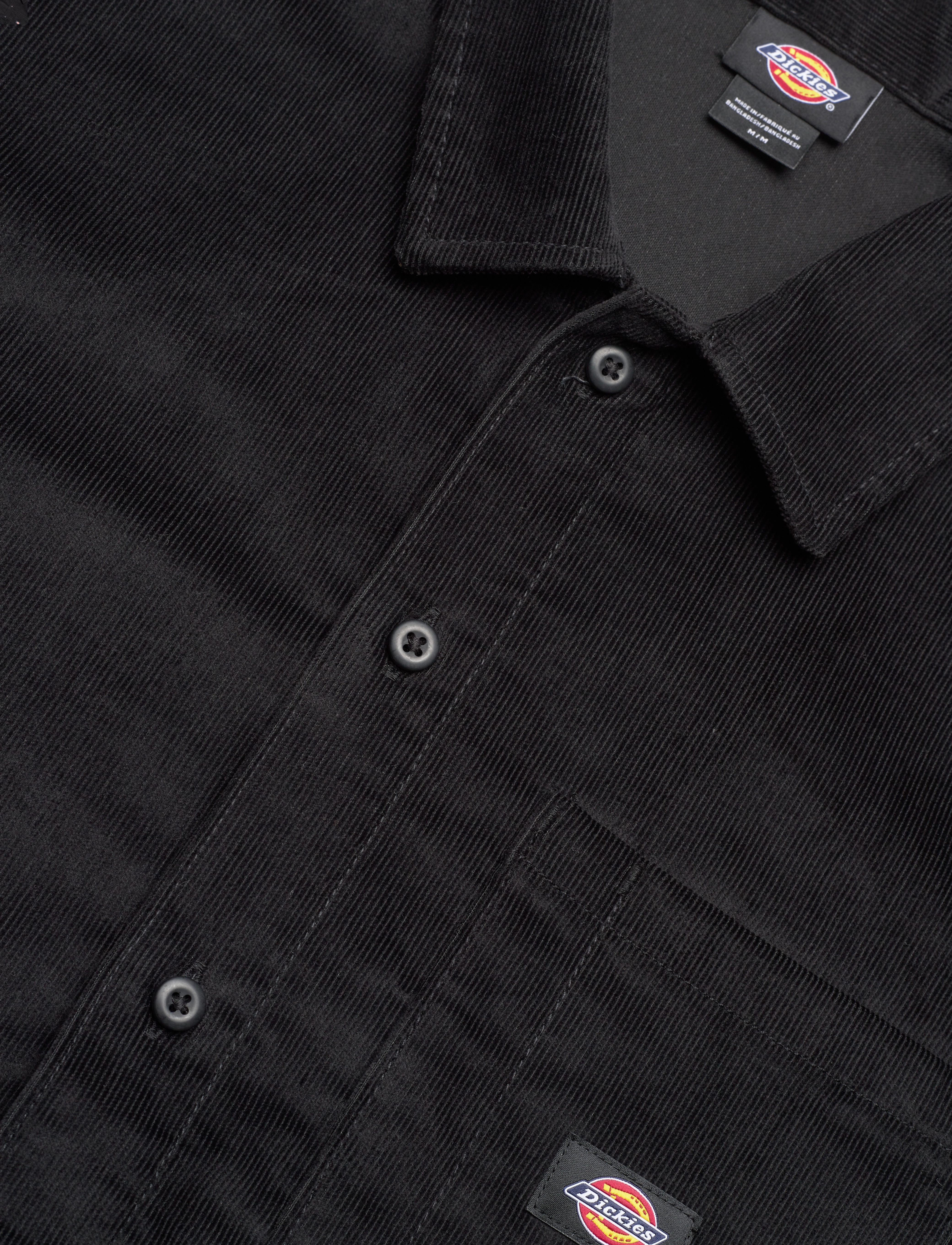 Dickies - M CORDUROY SHIRT LS - cordhemden - black - 3
