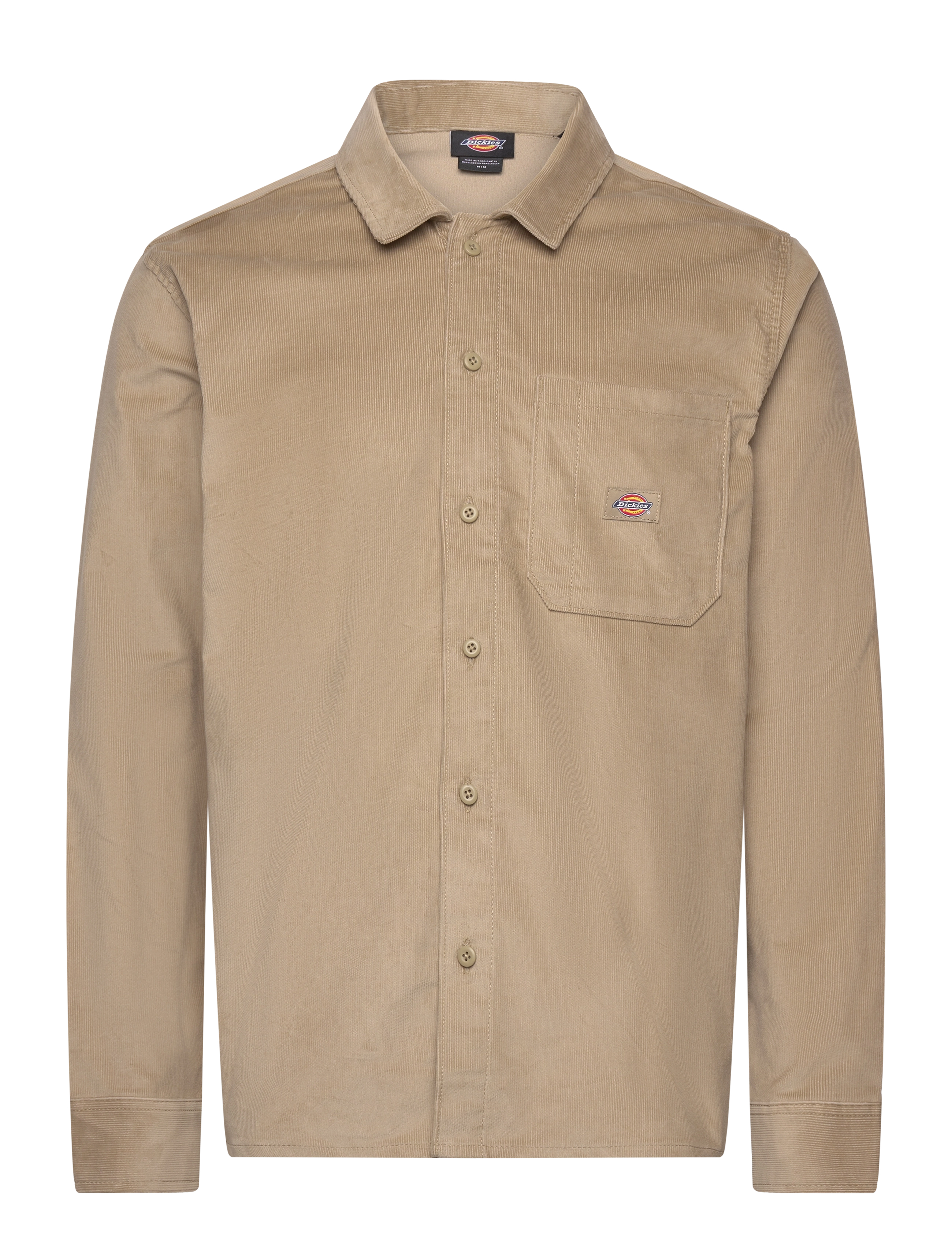 DICKIES M Kordsamt Shirt Ls Beige - S - Herren