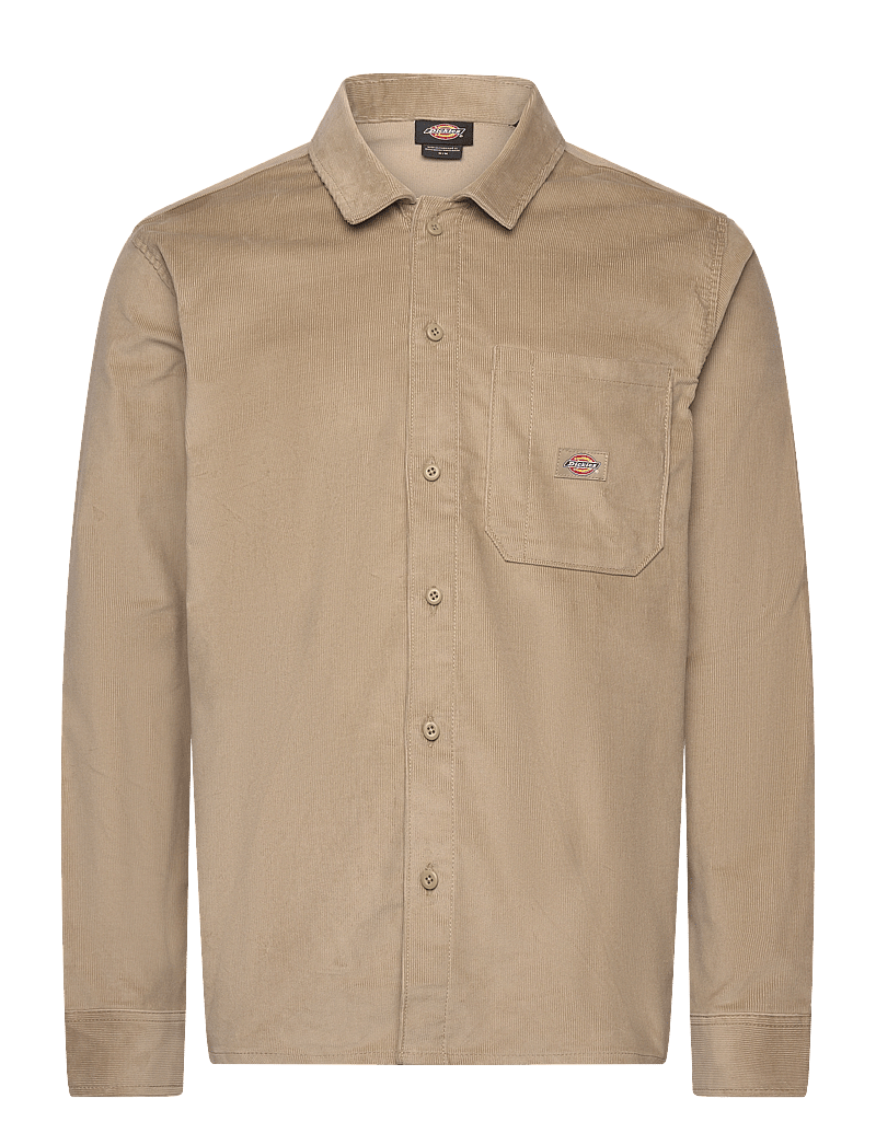 Dickies - M CORDUROY SHIRT LS - cordhemden - khaki - 0
