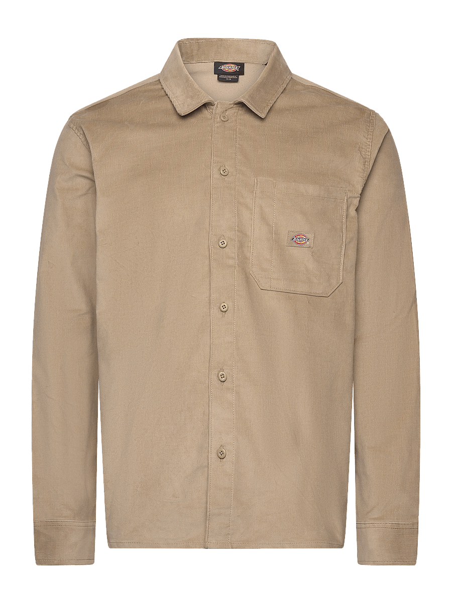 Dickies - M CORDUROY SHIRT LS - cordhemden - khaki - 0