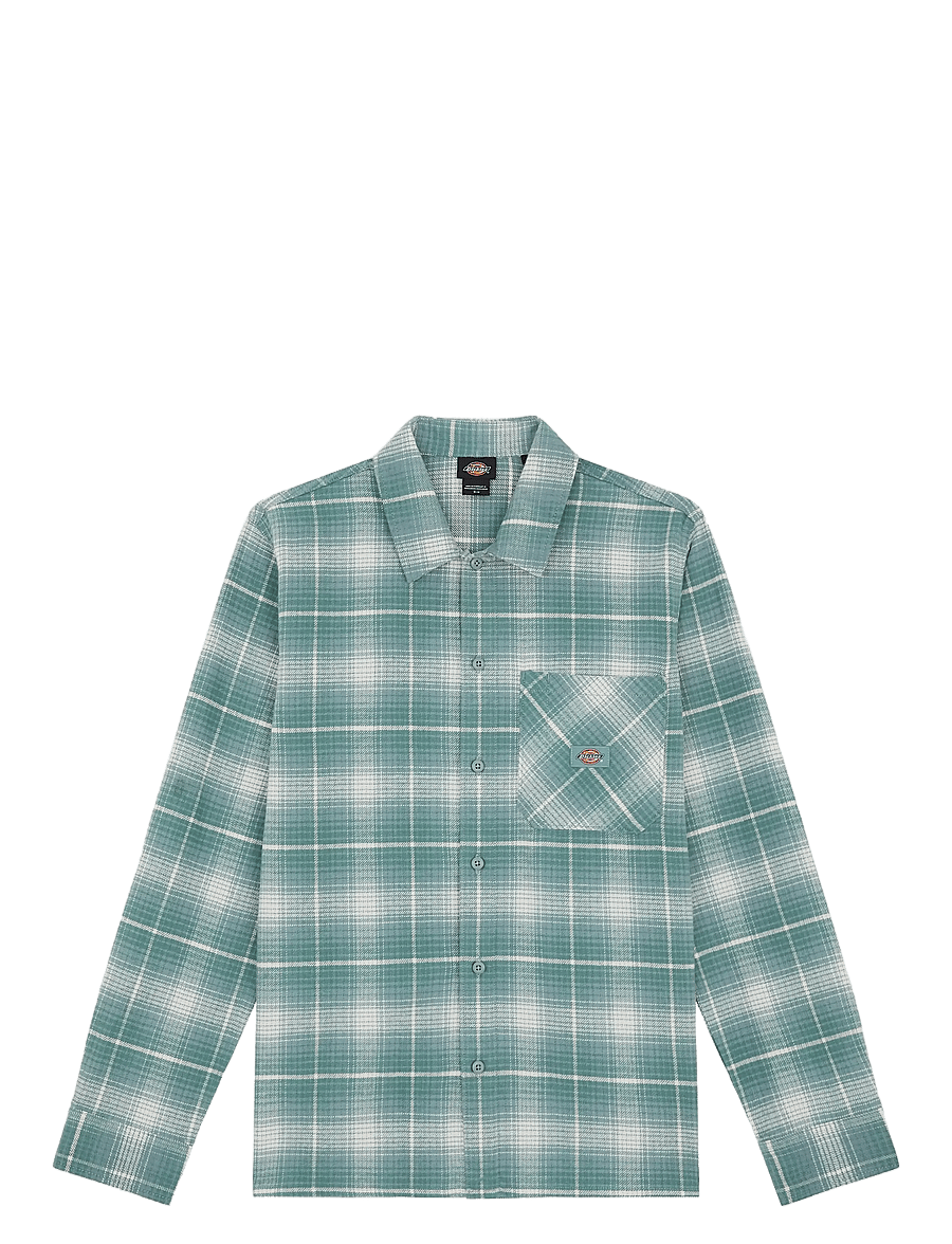 Dickies - FOREST CHECK SHIRT - flanell-hemden - stormy sea - 1