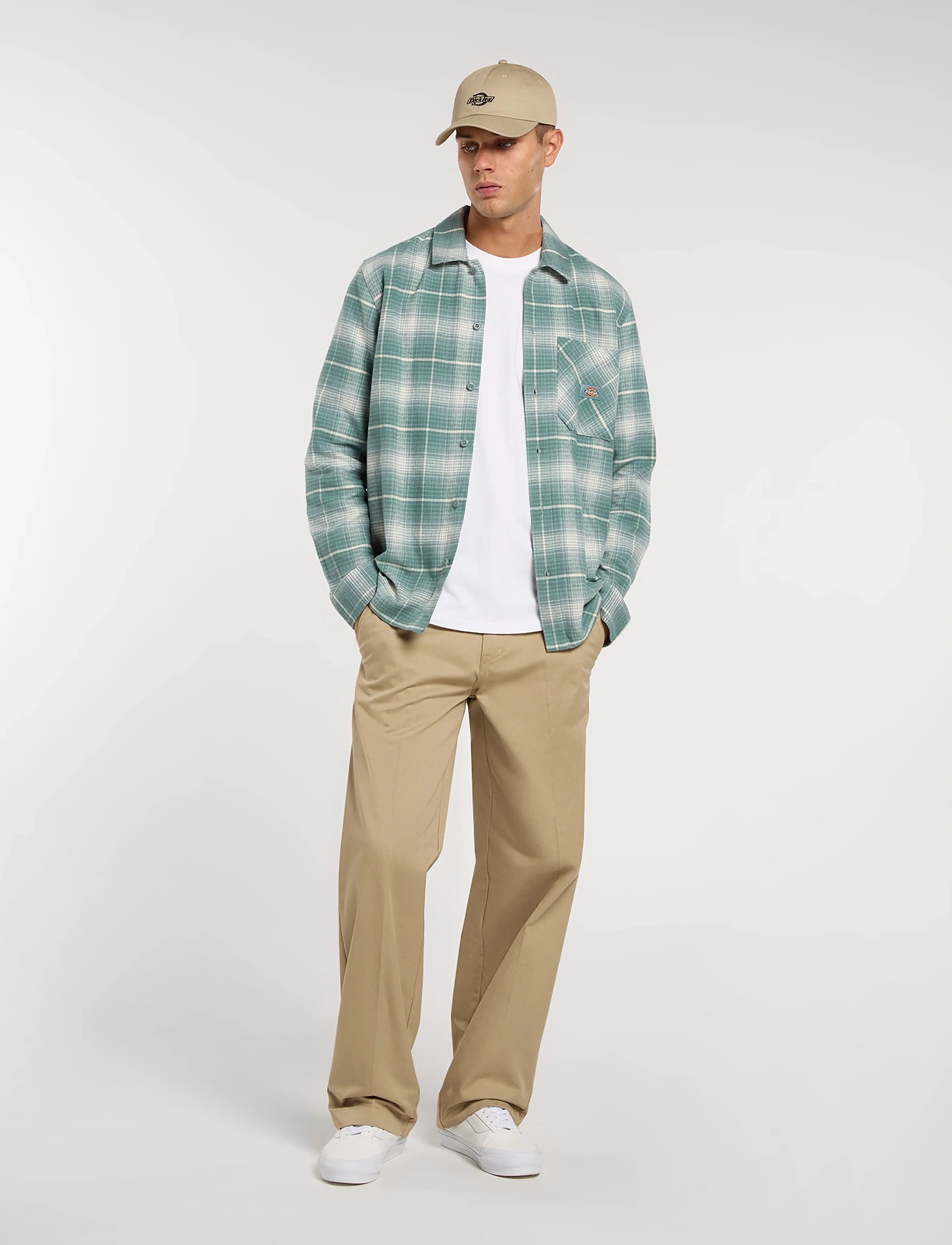 Dickies - FOREST CHECK SHIRT - flanell-hemden - stormy sea - 4
