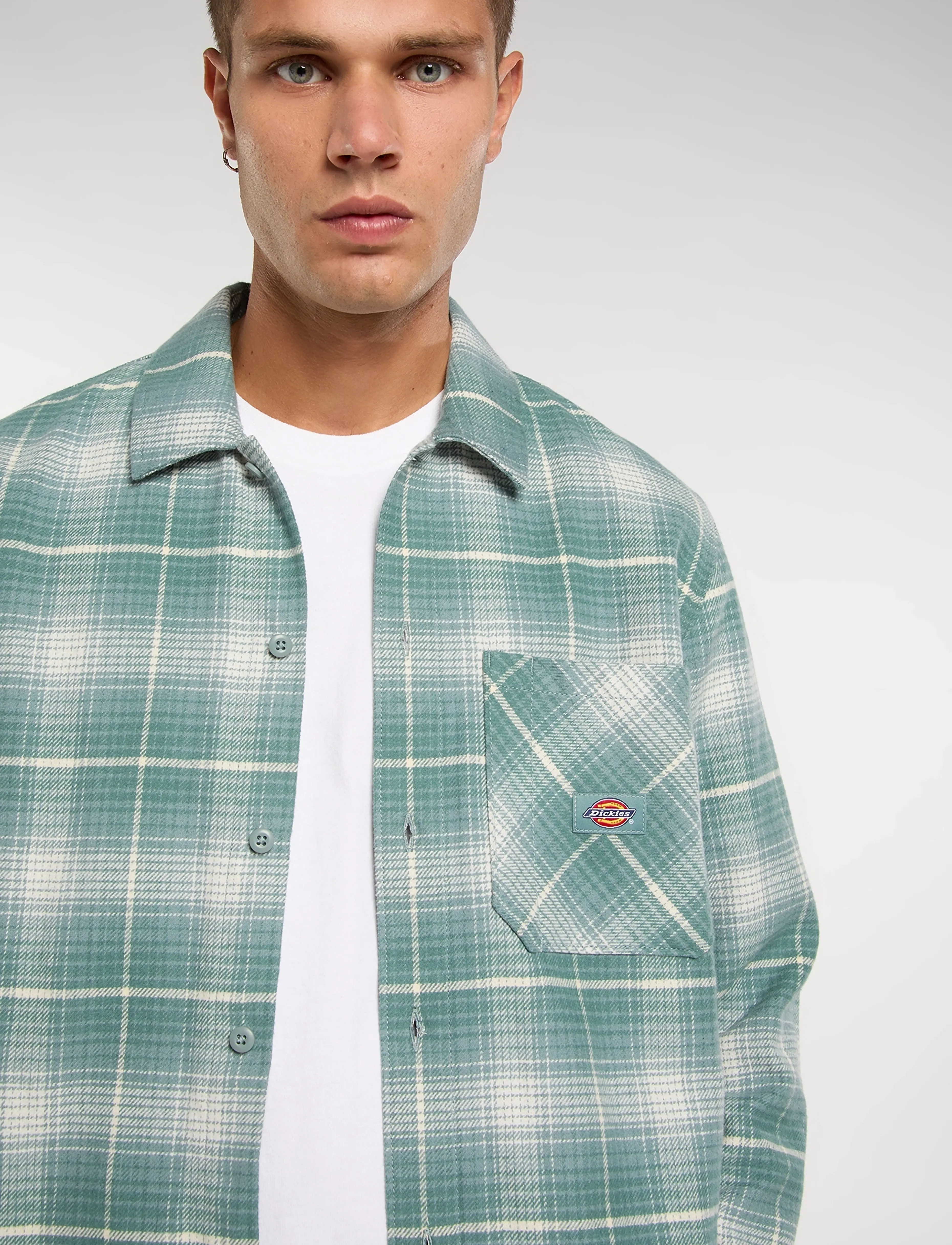 Dickies - FOREST CHECK SHIRT - flanell-hemden - stormy sea - 5