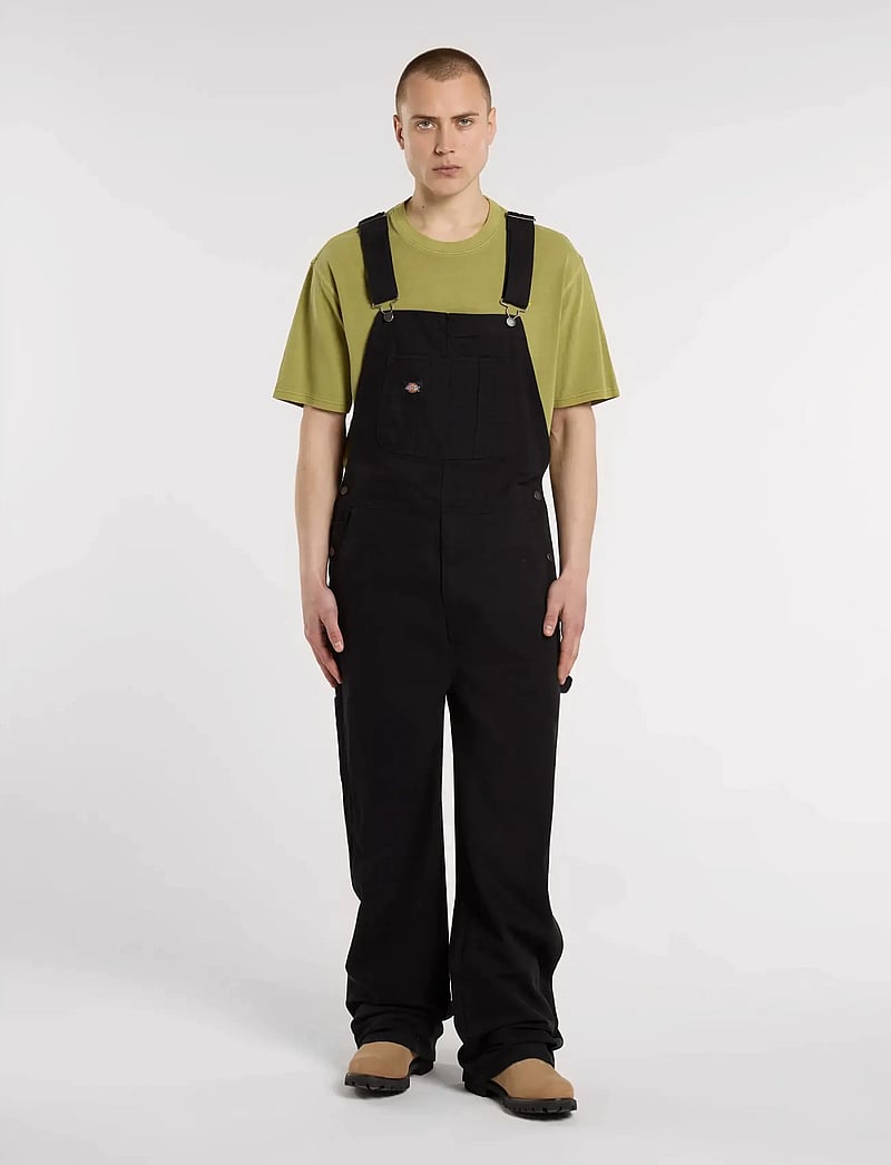 Dickies - LOOSE CANVAS BIB - regular jeans - black - 0