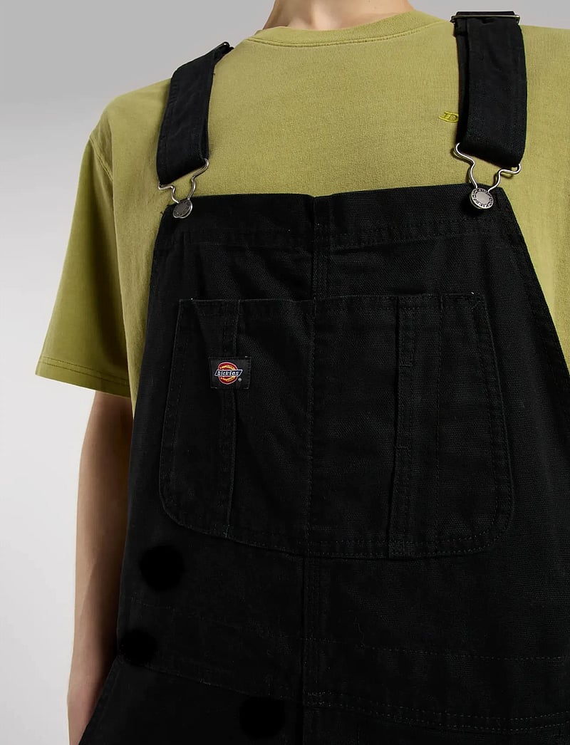 Dickies - LOOSE CANVAS BIB - regular jeans - black - 5