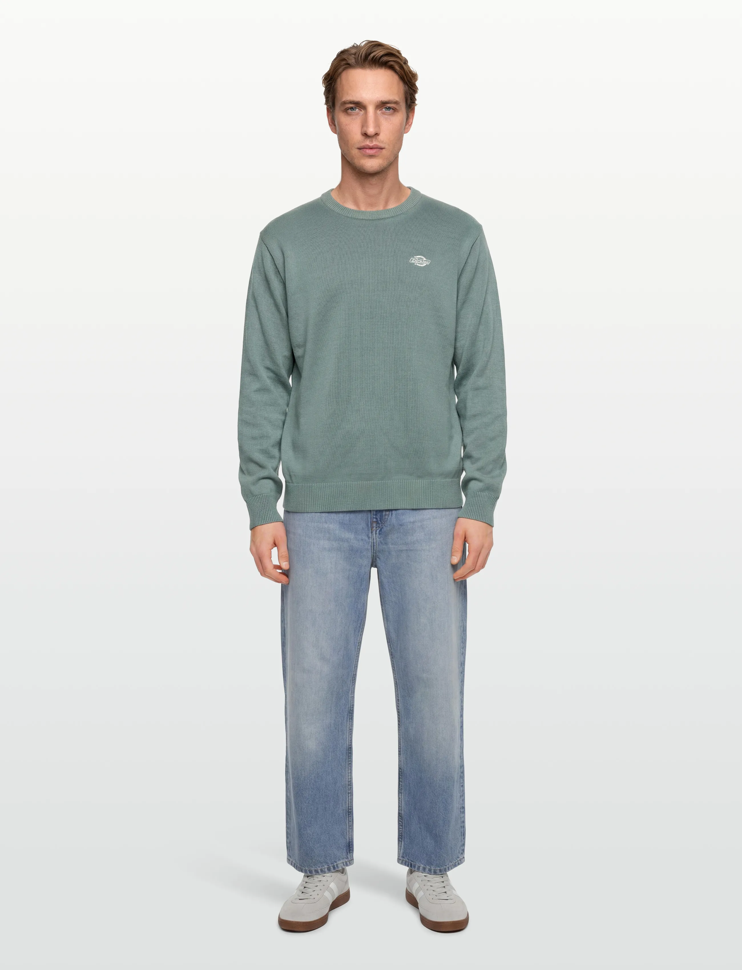 Dickies SUMMERDALE SWEATER - Sweatshirts - STORMY SEA / white