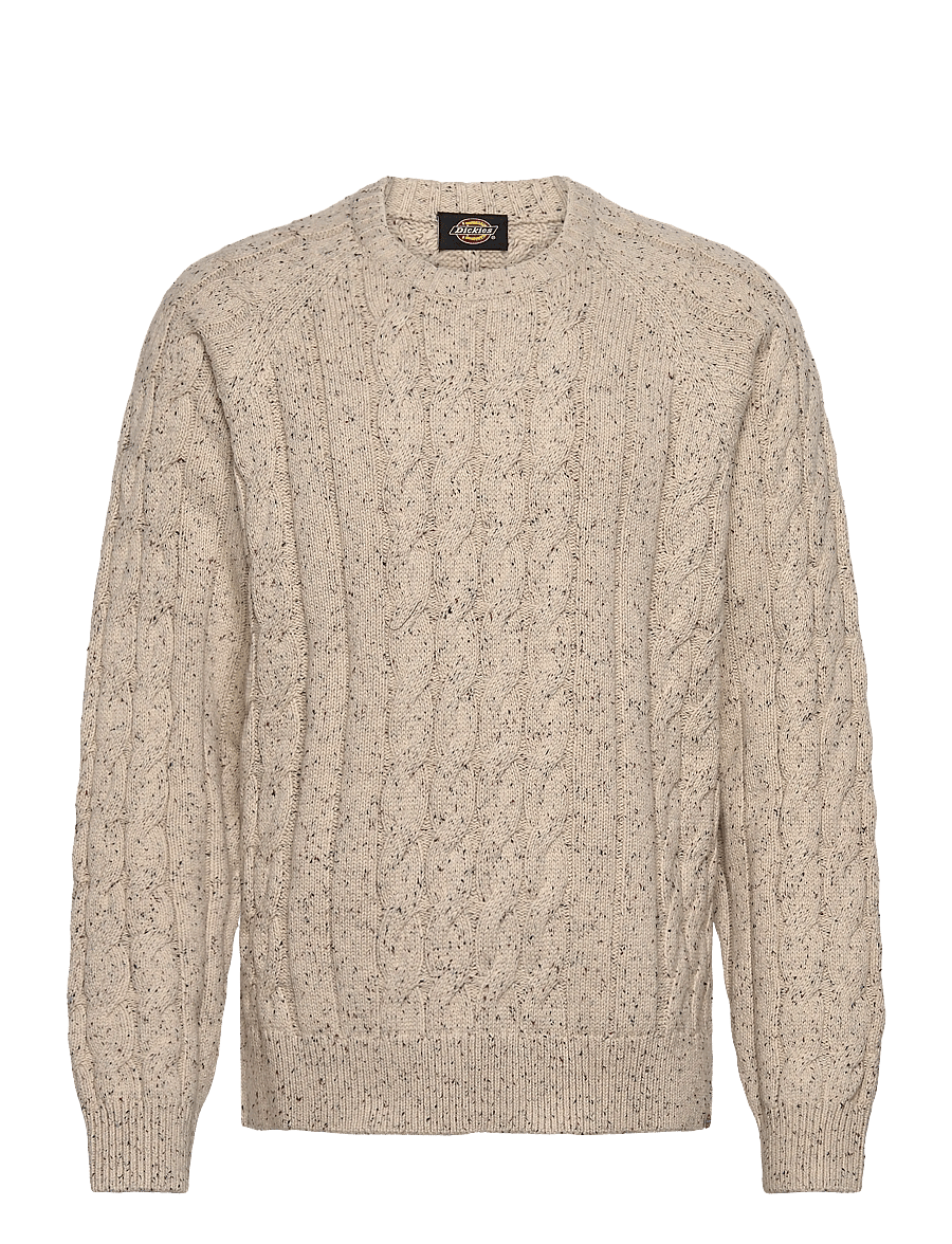 Dickies - M VANLEER CABLE SWEATER - round necks - wood ash - 0
