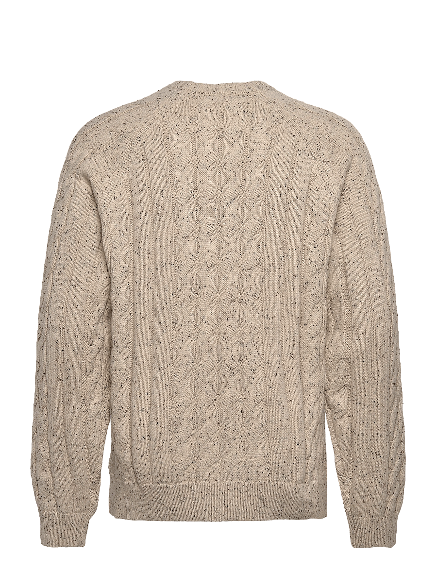 Dickies - M VANLEER CABLE SWEATER - round necks - wood ash - 1