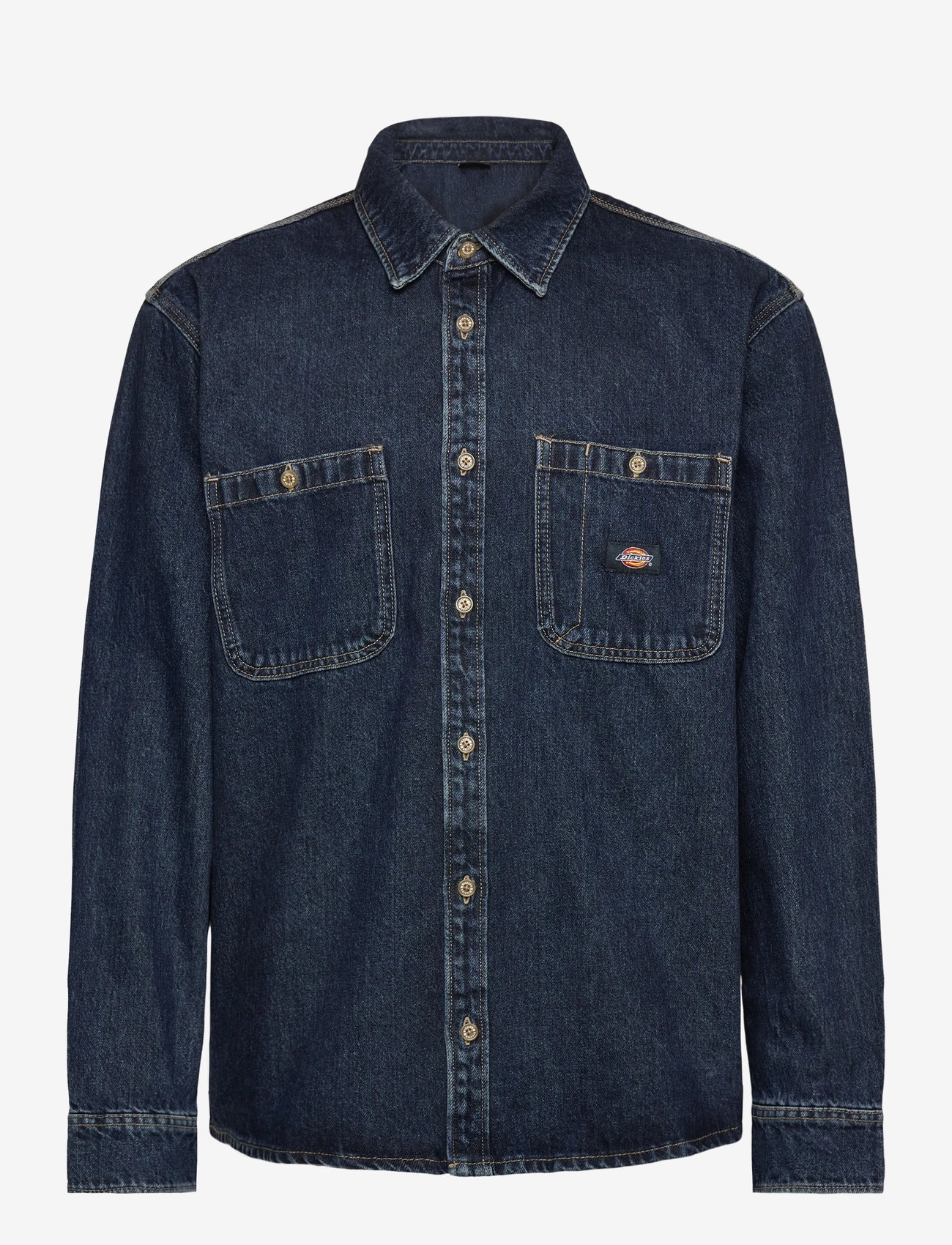Dickies - M MECHANIC DENIM SHIRT LS - denimskjorter - dark indigo - 0