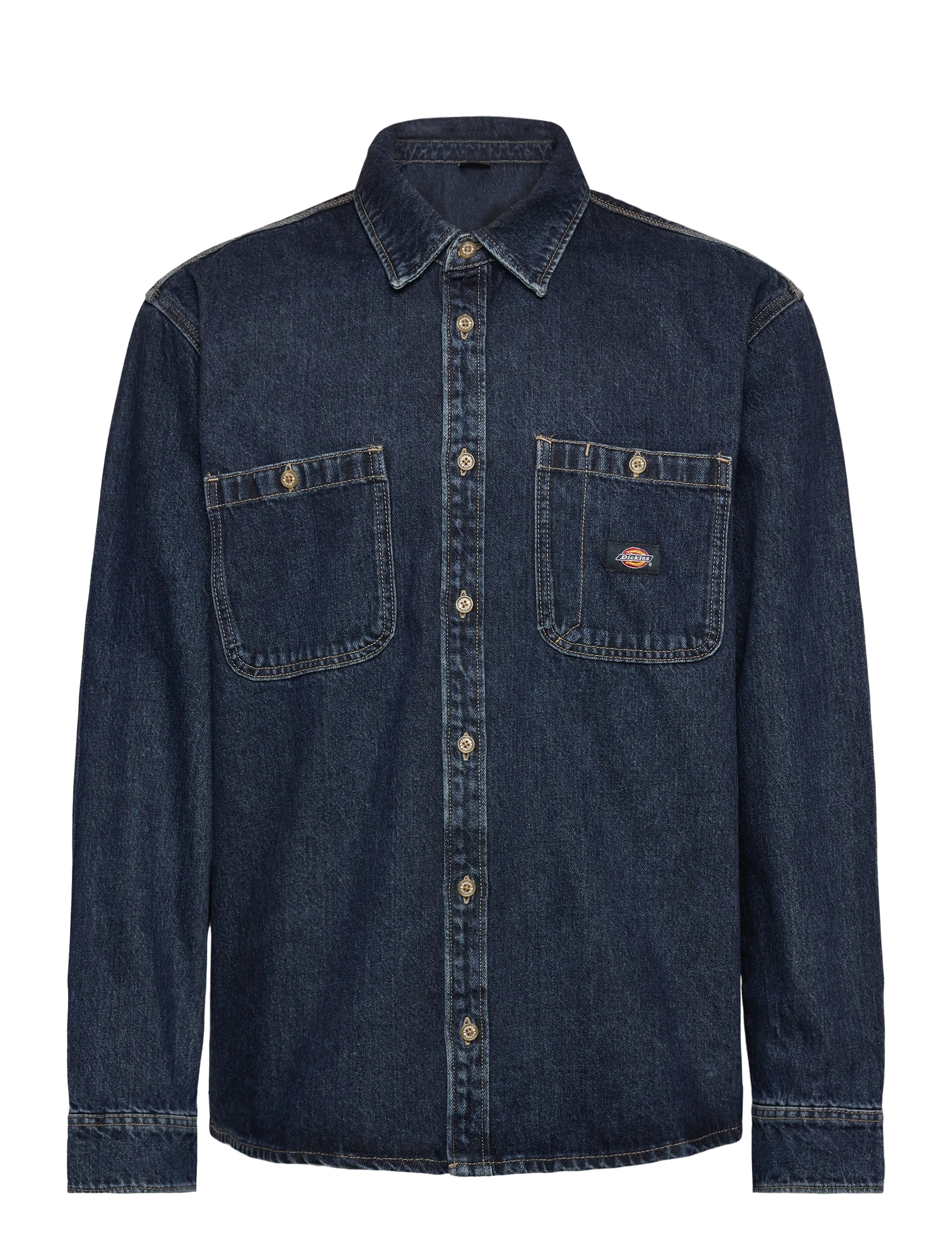 Dickies M MECHANIC DENIM SHIRT LS - Casual skjorter - DARK INDIGO / blue