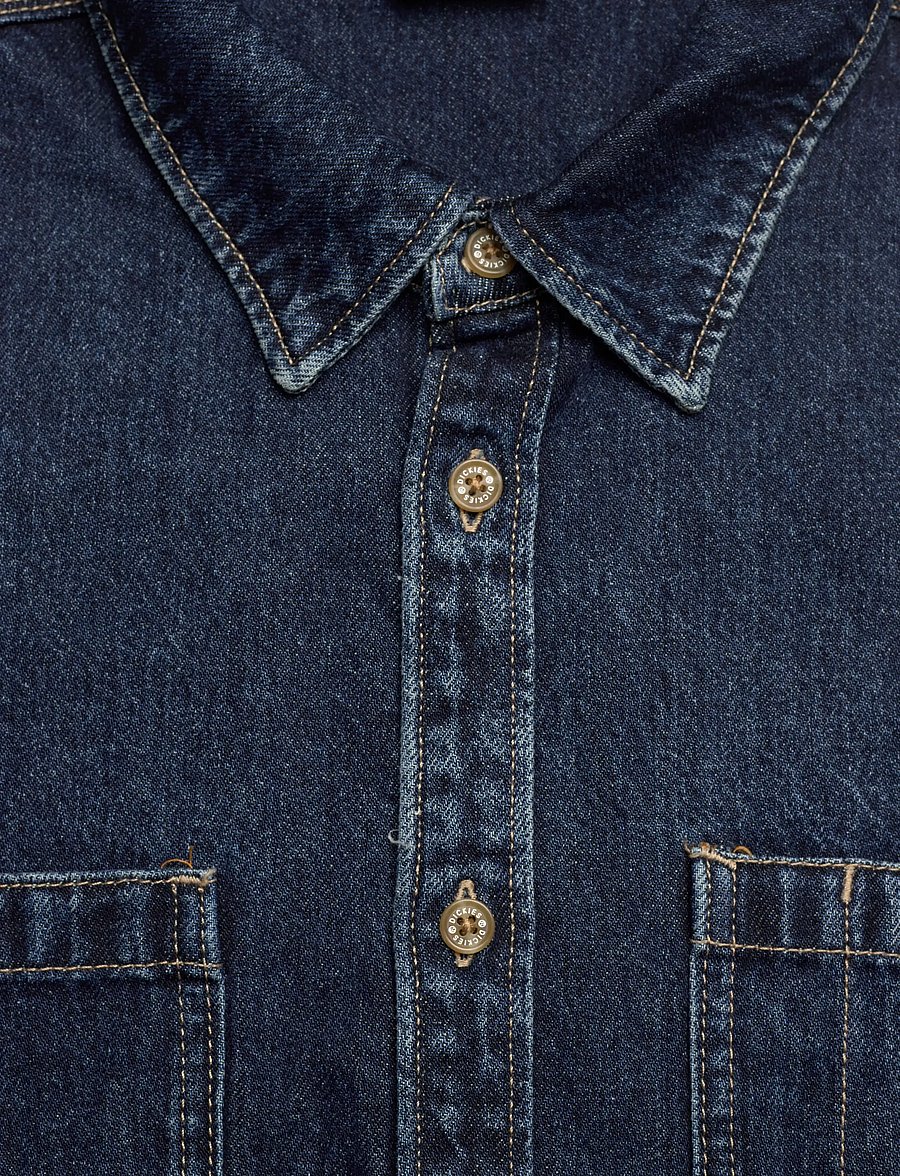 Dickies - M MECHANIC DENIM SHIRT LS - denimskjorter - dark indigo - 2