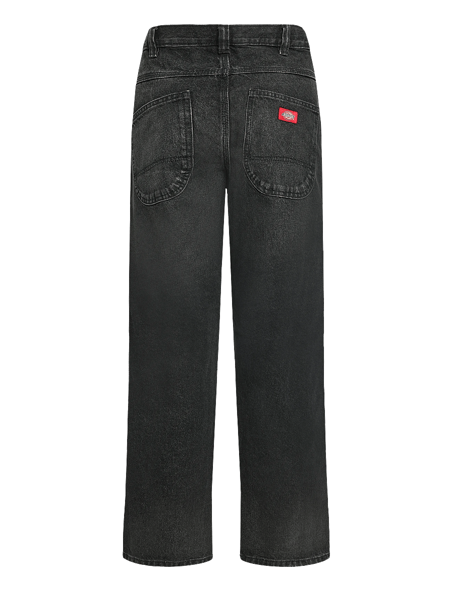 Dickies - 954 RELAXED STRAIGHT WORK JEANS - normale jeans - black wash faded - 1