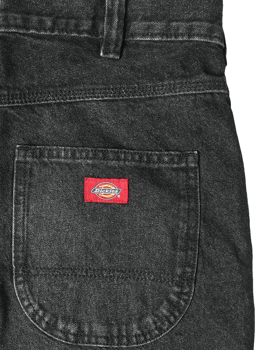Dickies - 954 RELAXED STRAIGHT WORK JEANS - normale jeans - black wash faded - 4