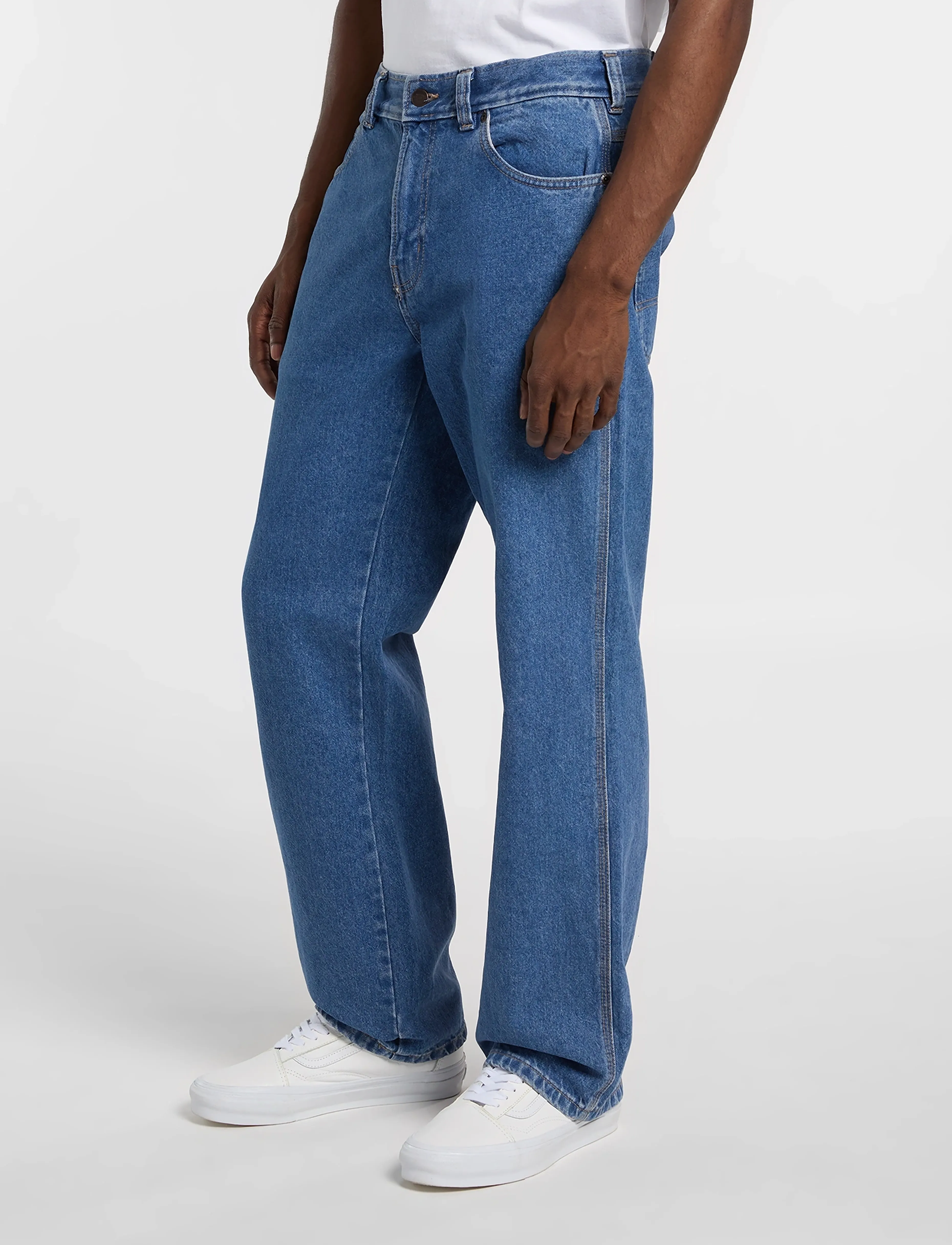 Dickies 954 Relaxed Straight Work Jeans, Mænd, Afslappede Lige Arbejds Jeans, Blå, Str: 33 x 32