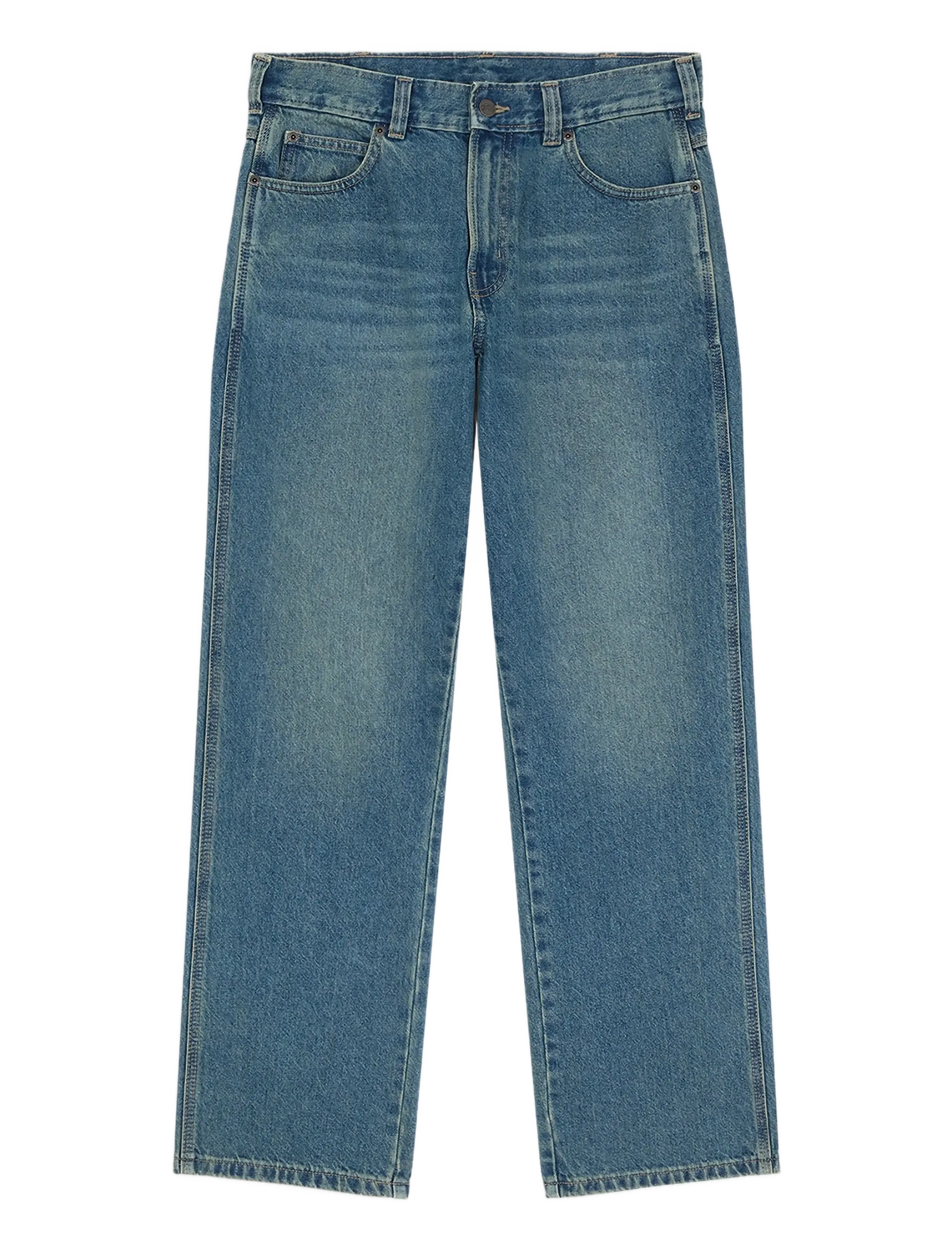 Dickies 954 RELAXED STRAIGHT WORK JEAN - Kleidung - KHAKI TNTD BLUE / blue