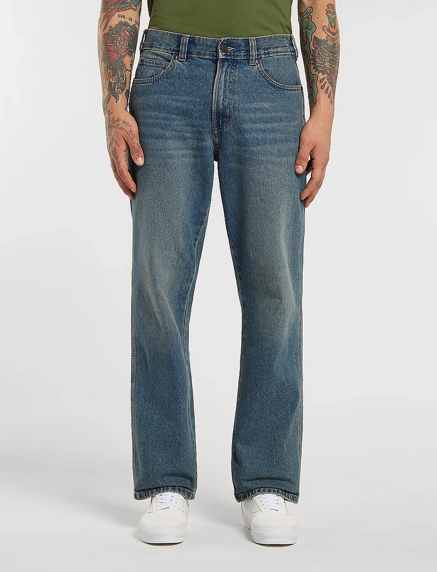 Dickies - 954 RELAXED STRAIGHT WORK JEANS - normale jeans - khaki tntd blue - 3