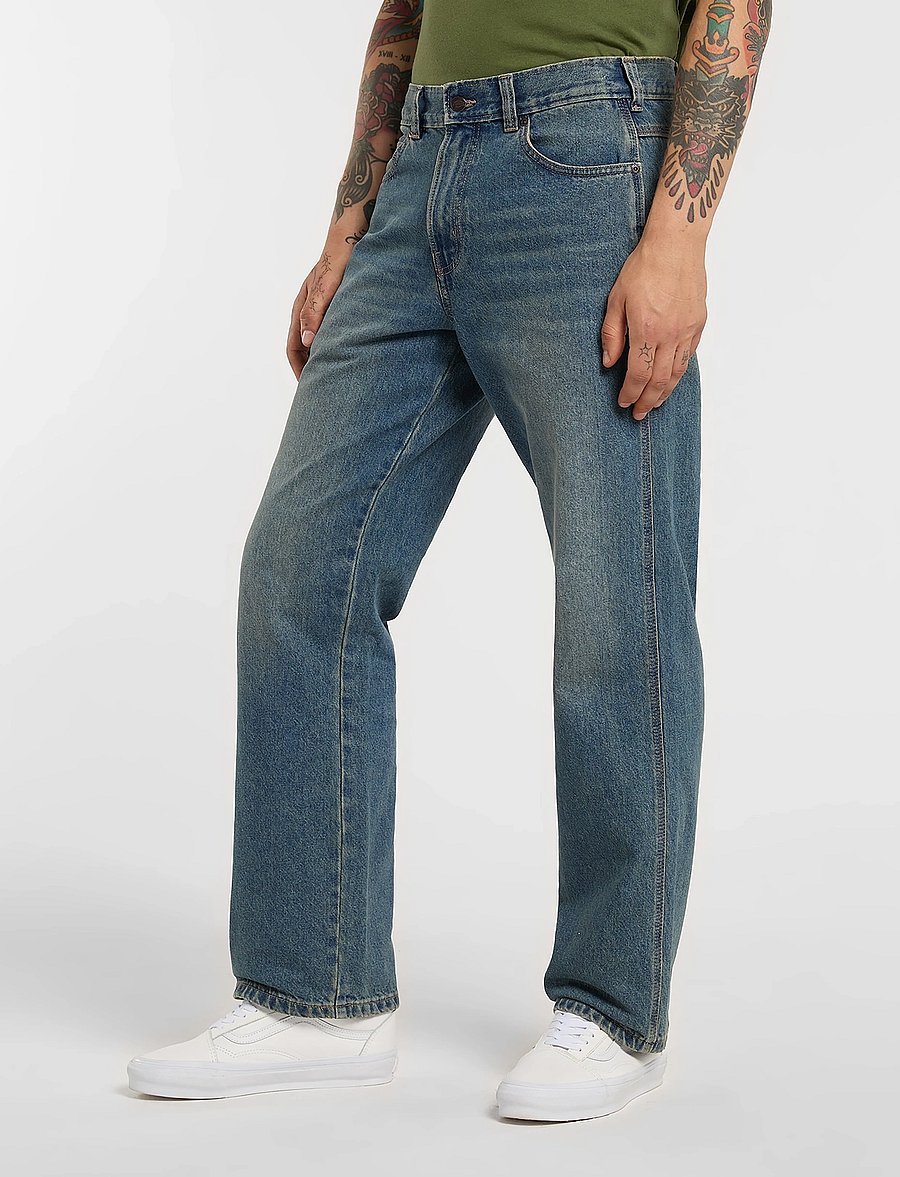 Dickies - 954 RELAXED STRAIGHT WORK JEANS - normale jeans - khaki tntd blue - 5
