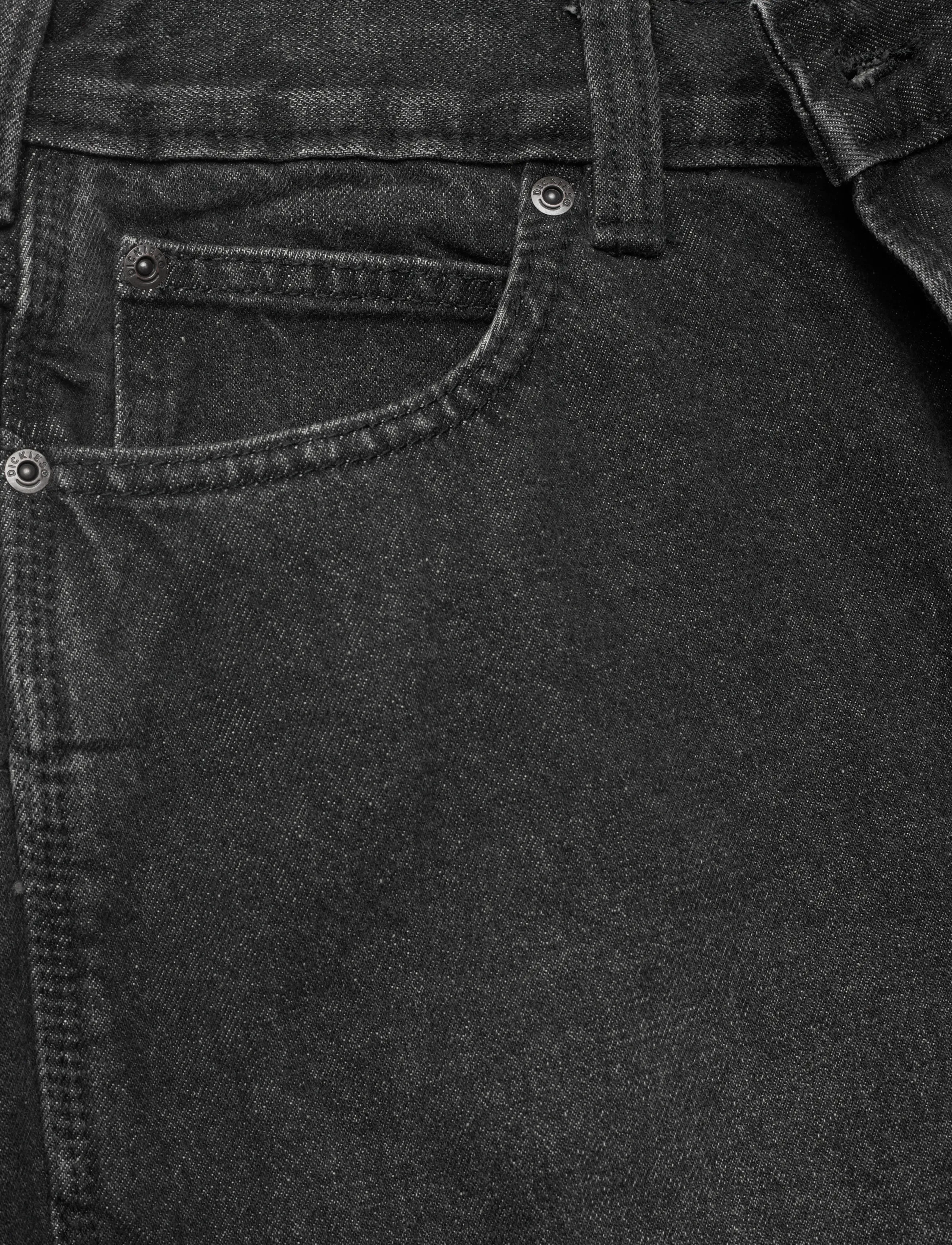 Dickies - 954 RELAXED STRAIGHT WORK JEANS - weite jeans - black wsh faded - 2