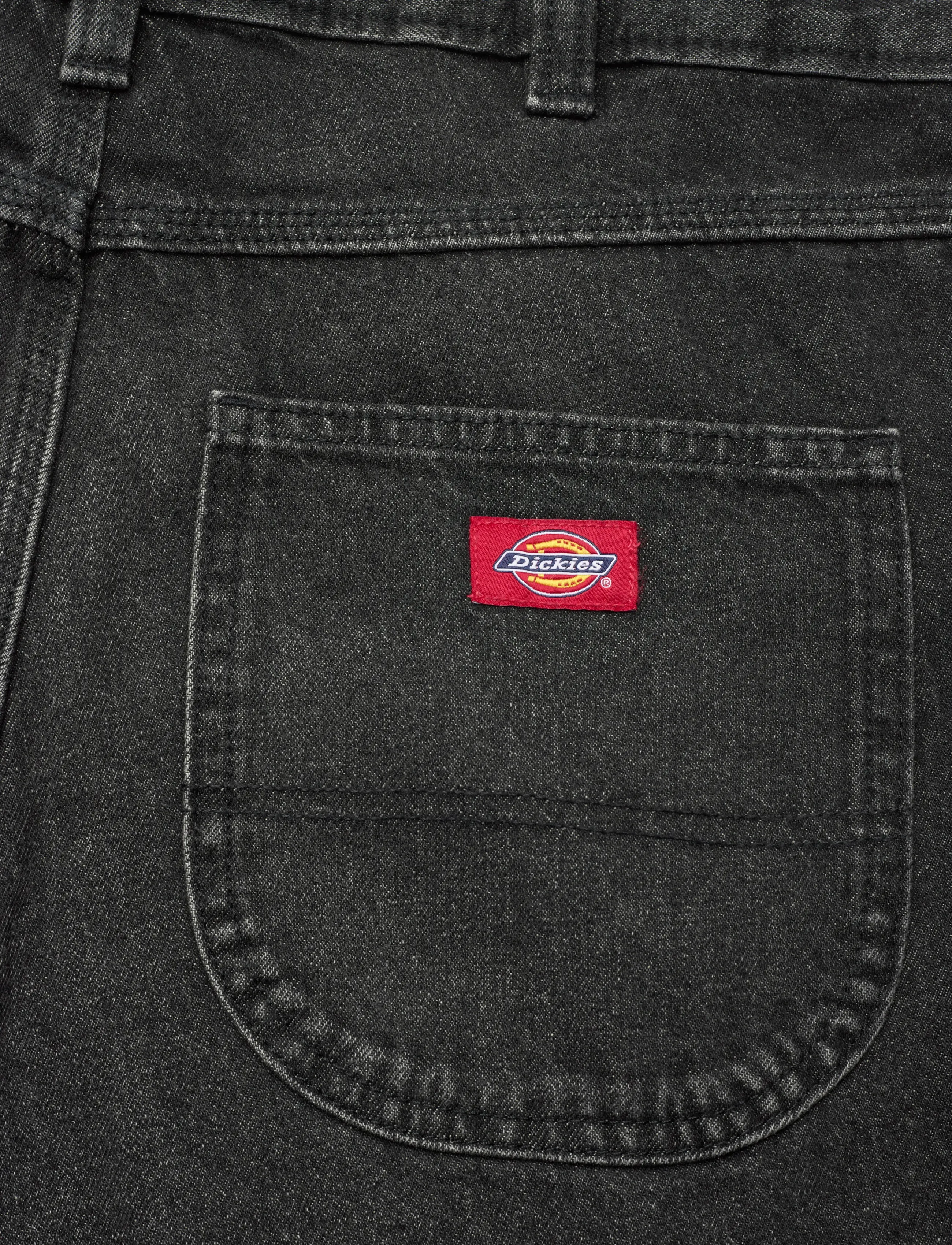 Dickies - 954 RELAXED STRAIGHT WORK JEANS - weite jeans - black wsh faded - 4