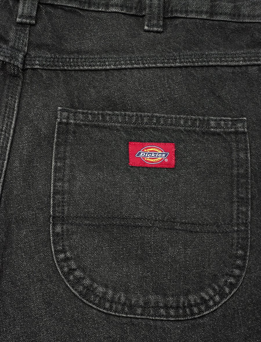 Dickies - 954 RELAXED STRAIGHT WORK JEANS - weite jeans - black wsh faded - 4
