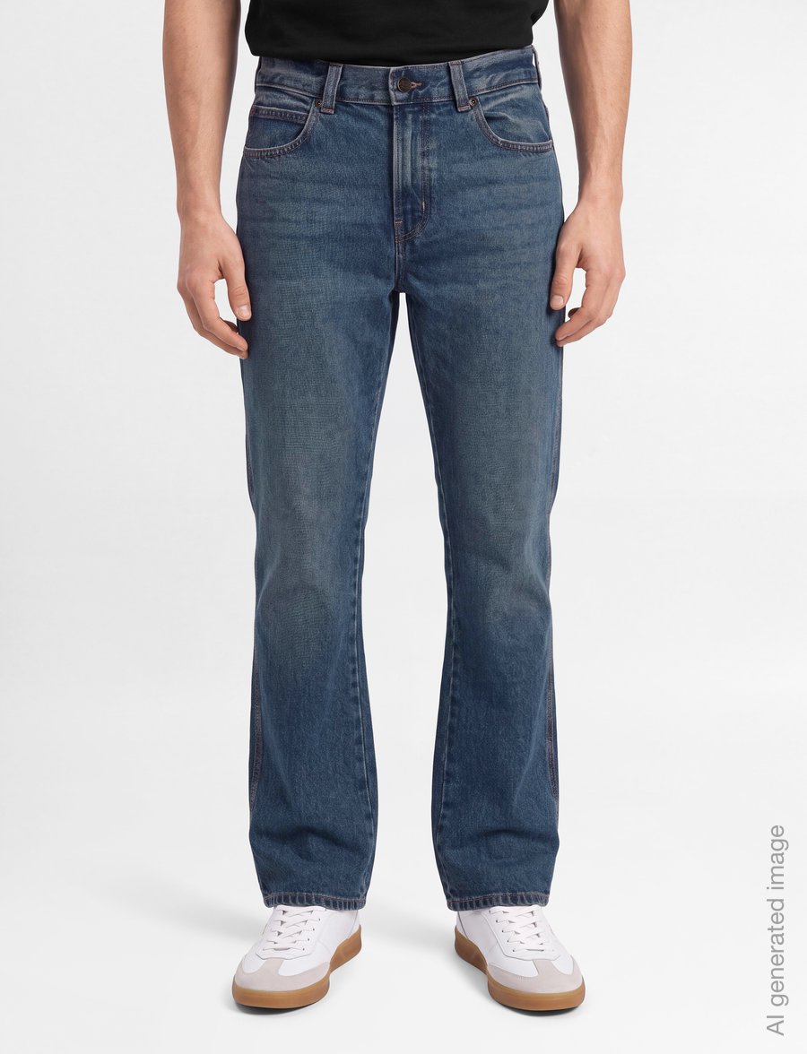 Dickies - 954 RELAXED STRAIGHT WORK JEANS - klassikalised teksad - mid blue fade wash - 3