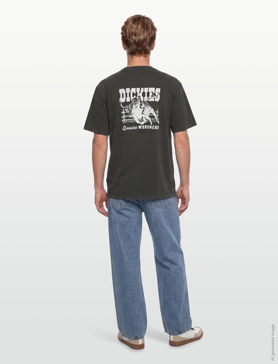 Dickies - BUCHTELL SS TEE - lühikeste varrukatega t-särgid - black - 4