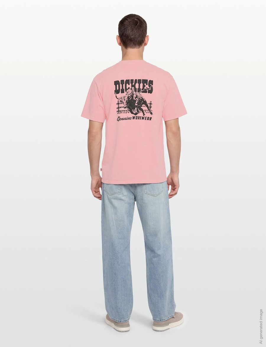 Dickies - BUCHTELL SS TEE - lühikeste varrukatega t-särgid - bridal rose - 4