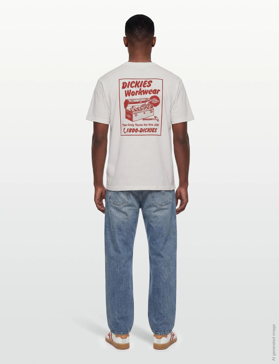 Dickies - DRY RIDGE SS TEE - kortærmede t-shirts - egret - 4