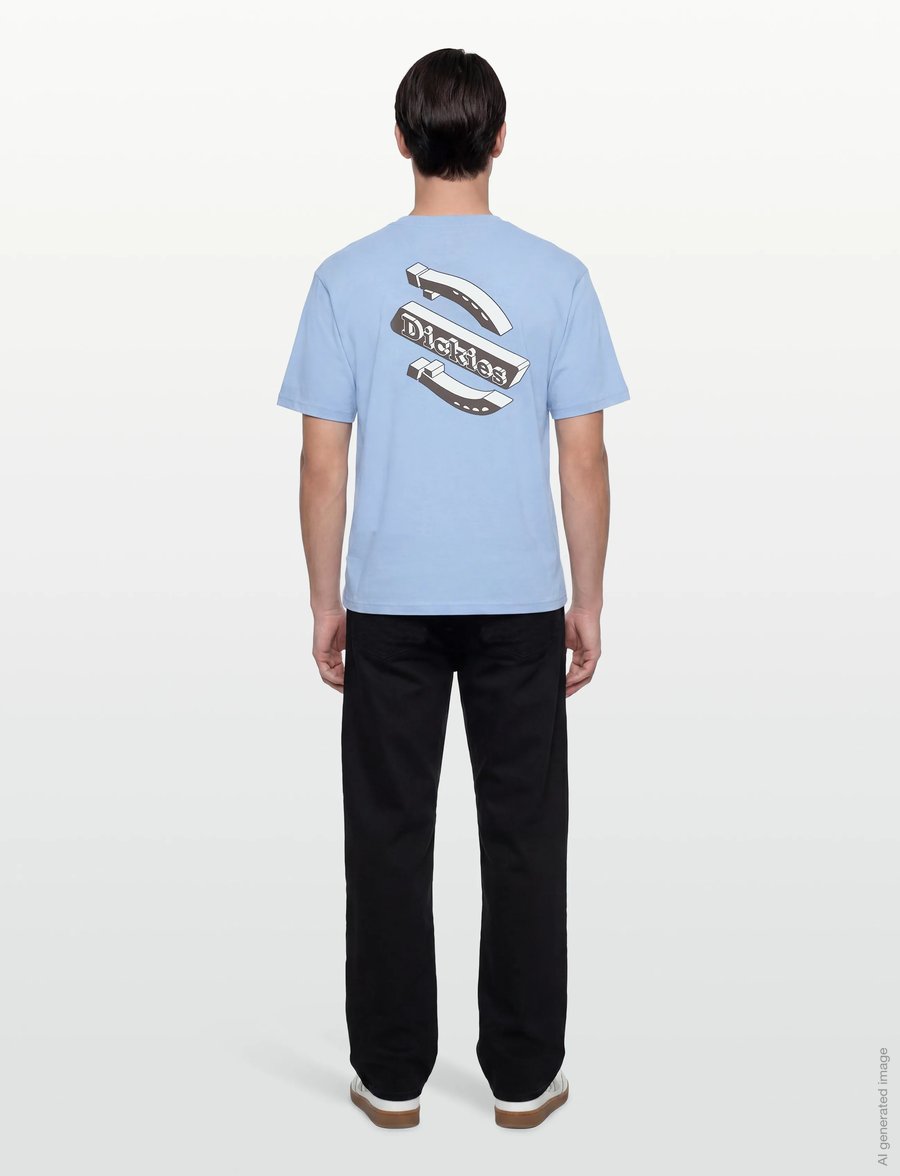 Dickies - THORNVILLE SS TEE - kortærmede t-shirts - endless sky - 4