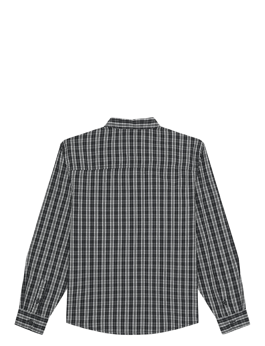 Dickies - WELLSVILLE SHIRT LS - rutiga skjortor - black - 2