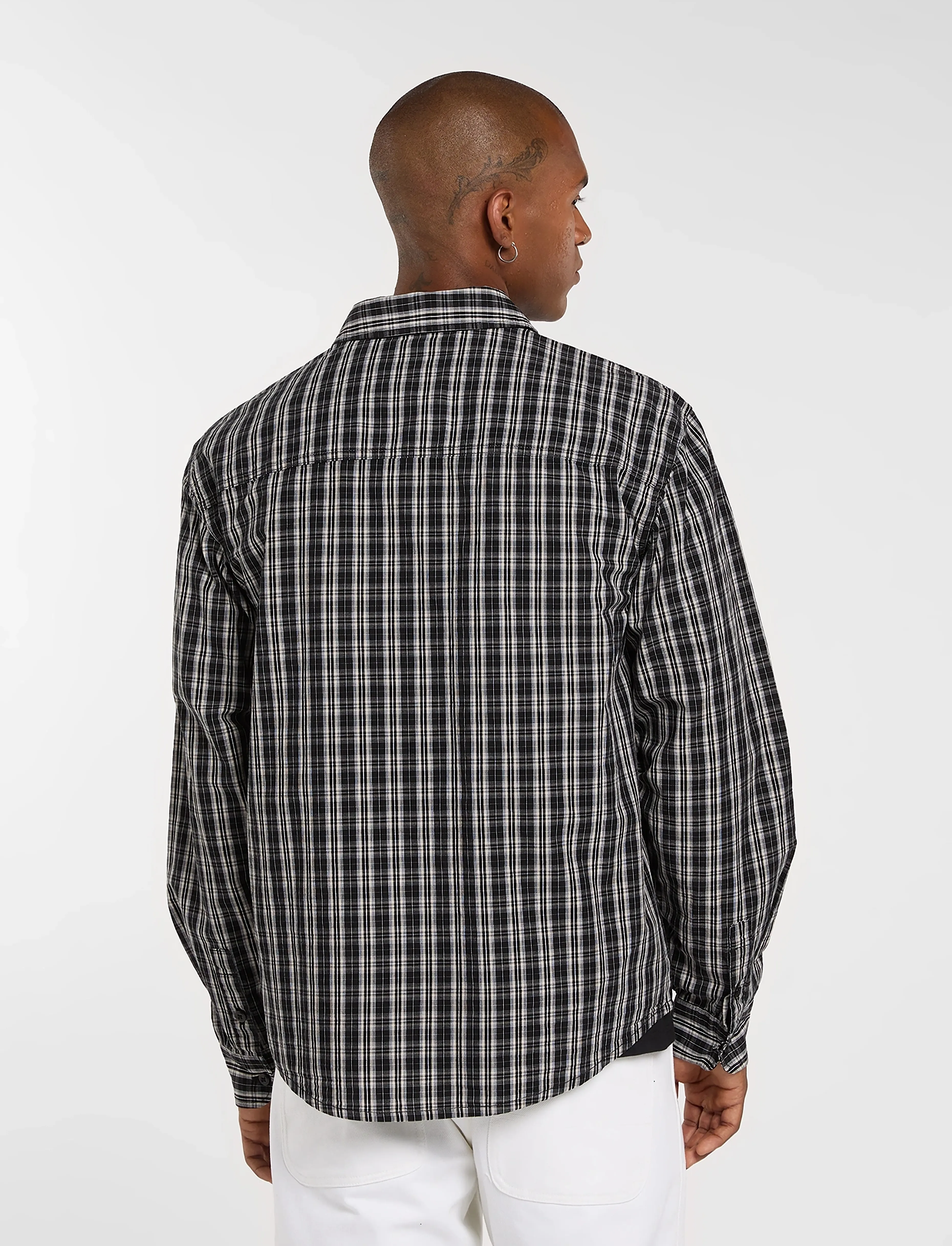 Dickies - WELLSVILLE SHIRT LS - rutiga skjortor - black - 3